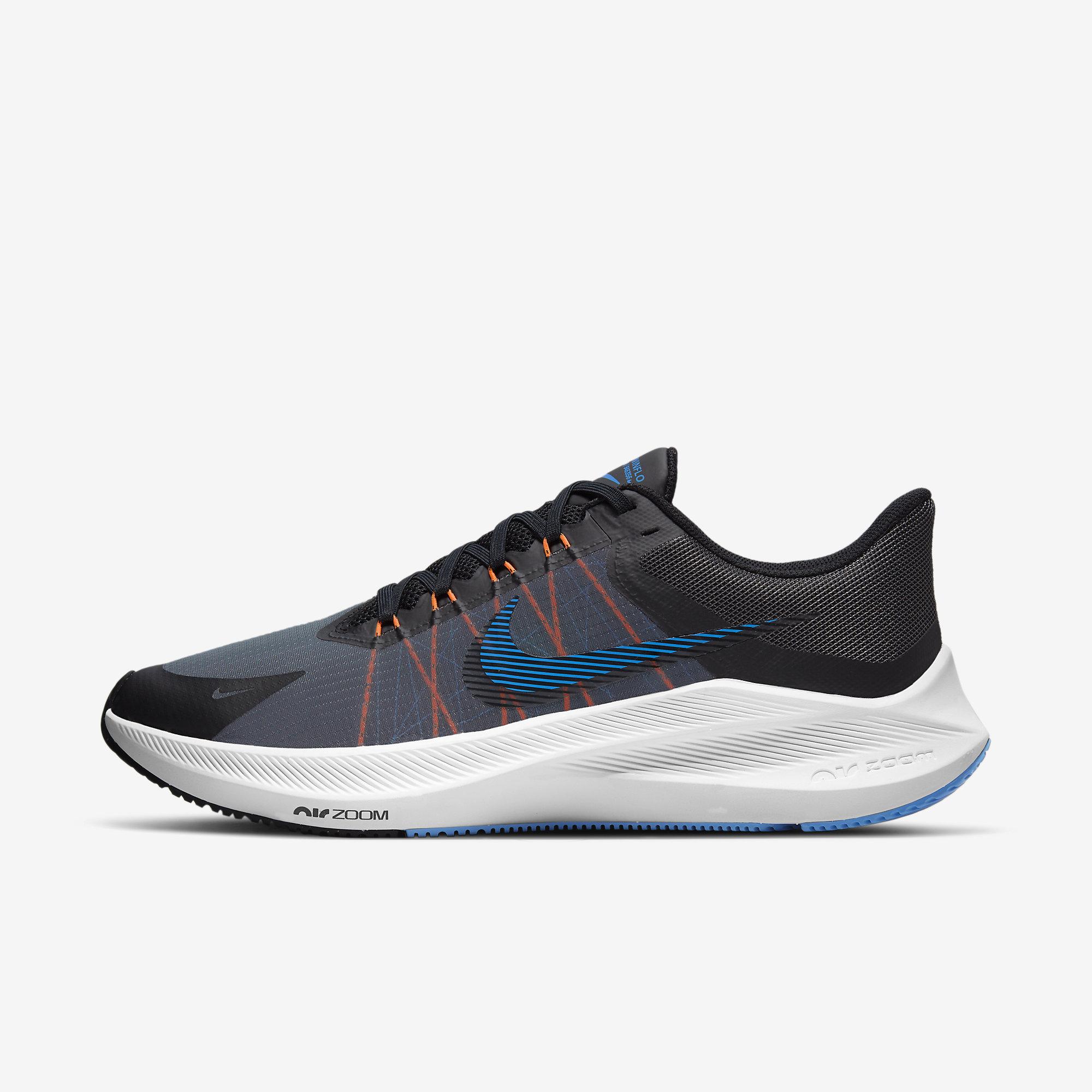 Nike Mens Air Zoom Winflo 8 Running Shoes - Dark Blue/Grey - Tennisnuts.com