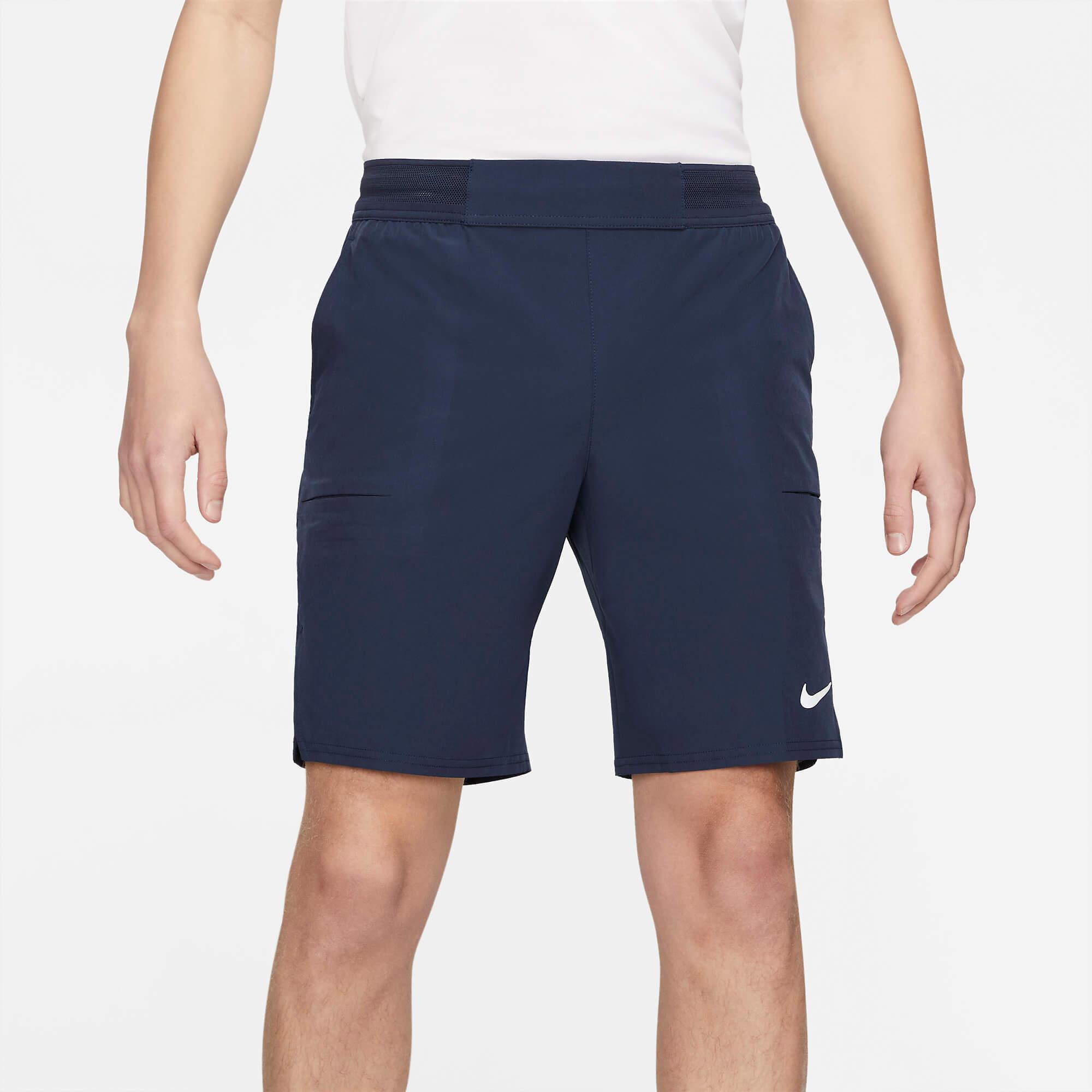 Nike Mens Advantage 9 Inch Tennis Shorts - Navy Blue - Tennisnuts.com