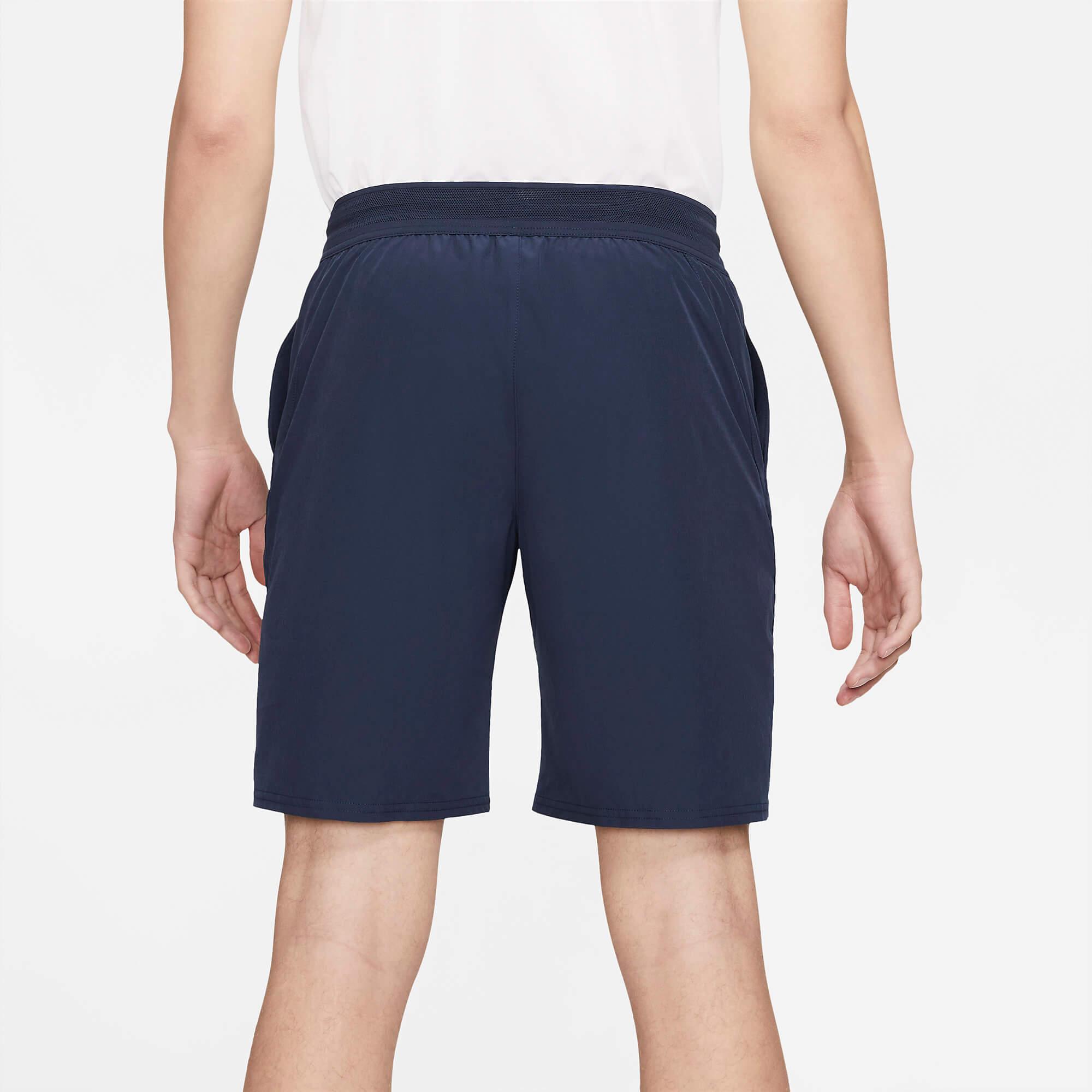 Nike Mens Advantage 9 Inch Tennis Shorts - Navy Blue - Tennisnuts.com