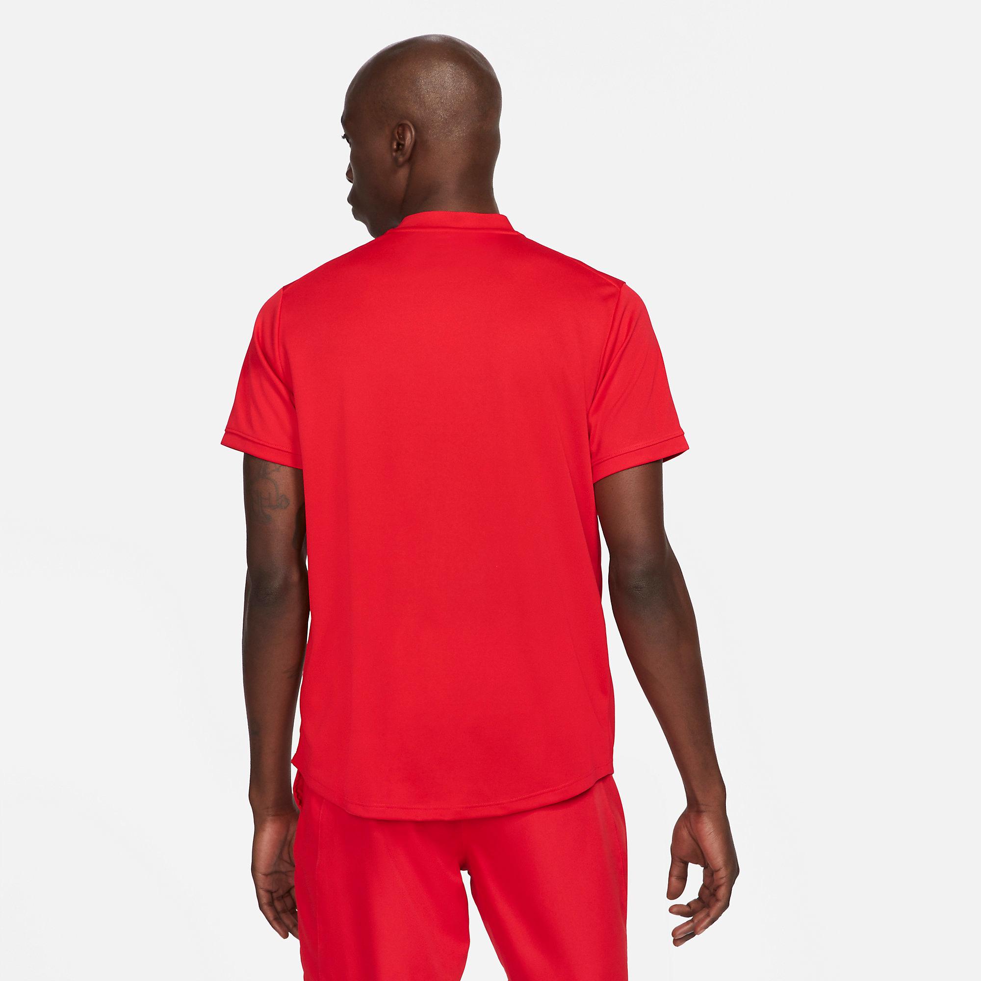 mens red nike polo