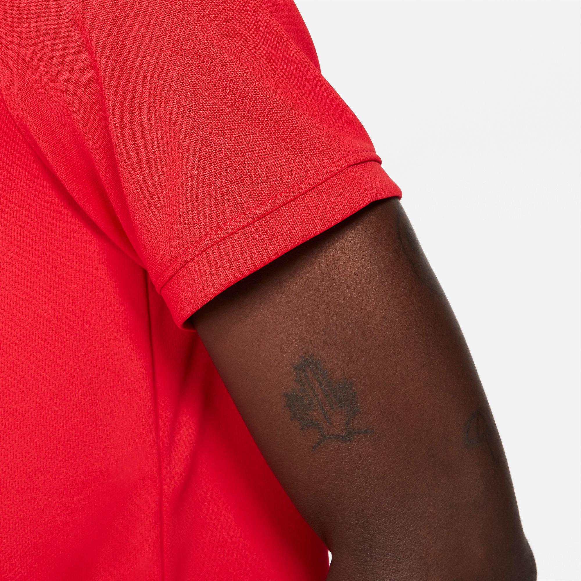 mens red nike polo