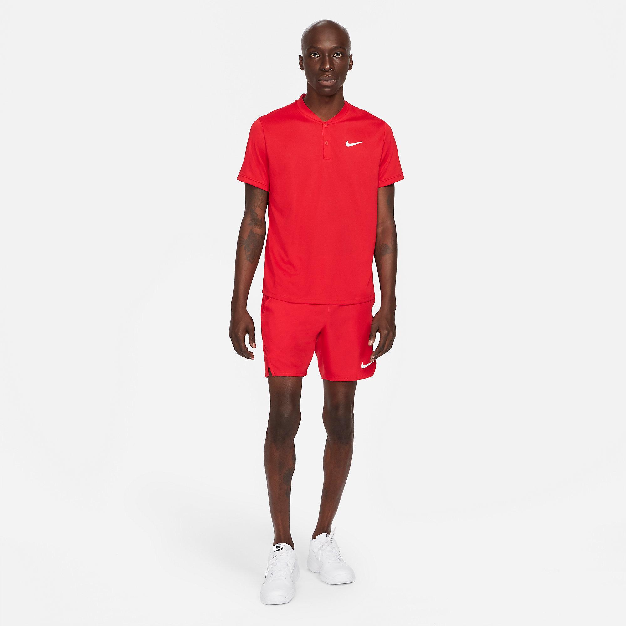 Nike Mens Dri-FIT Polo - Gym Red - Tennisnuts.com