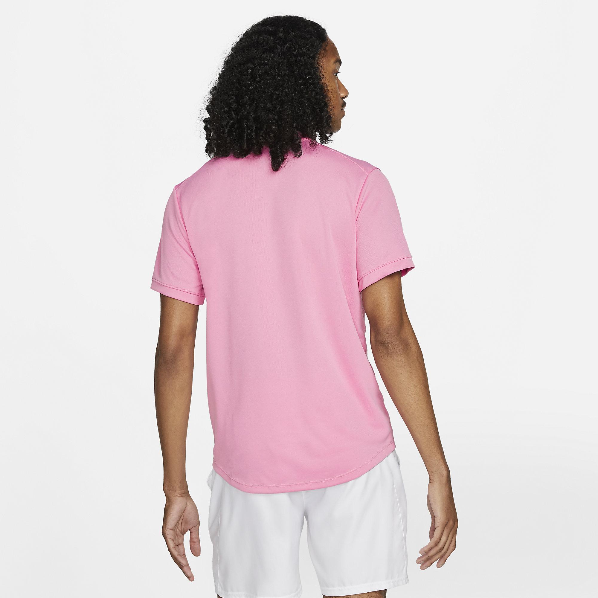 nike dri fit pink polo