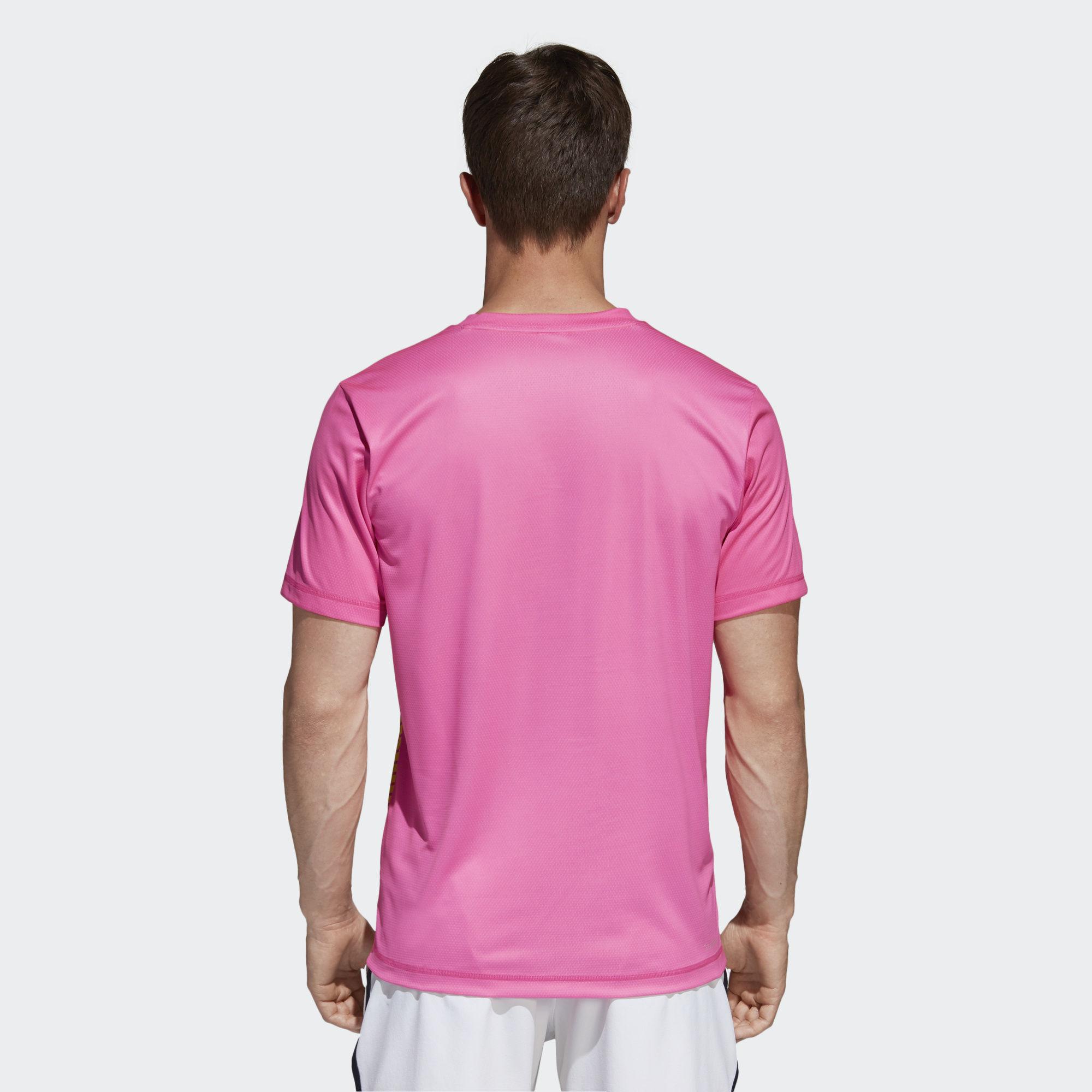 Adidas Mens Rule #9 Seasonal Tee - Shock Pink - Tennisnuts.com