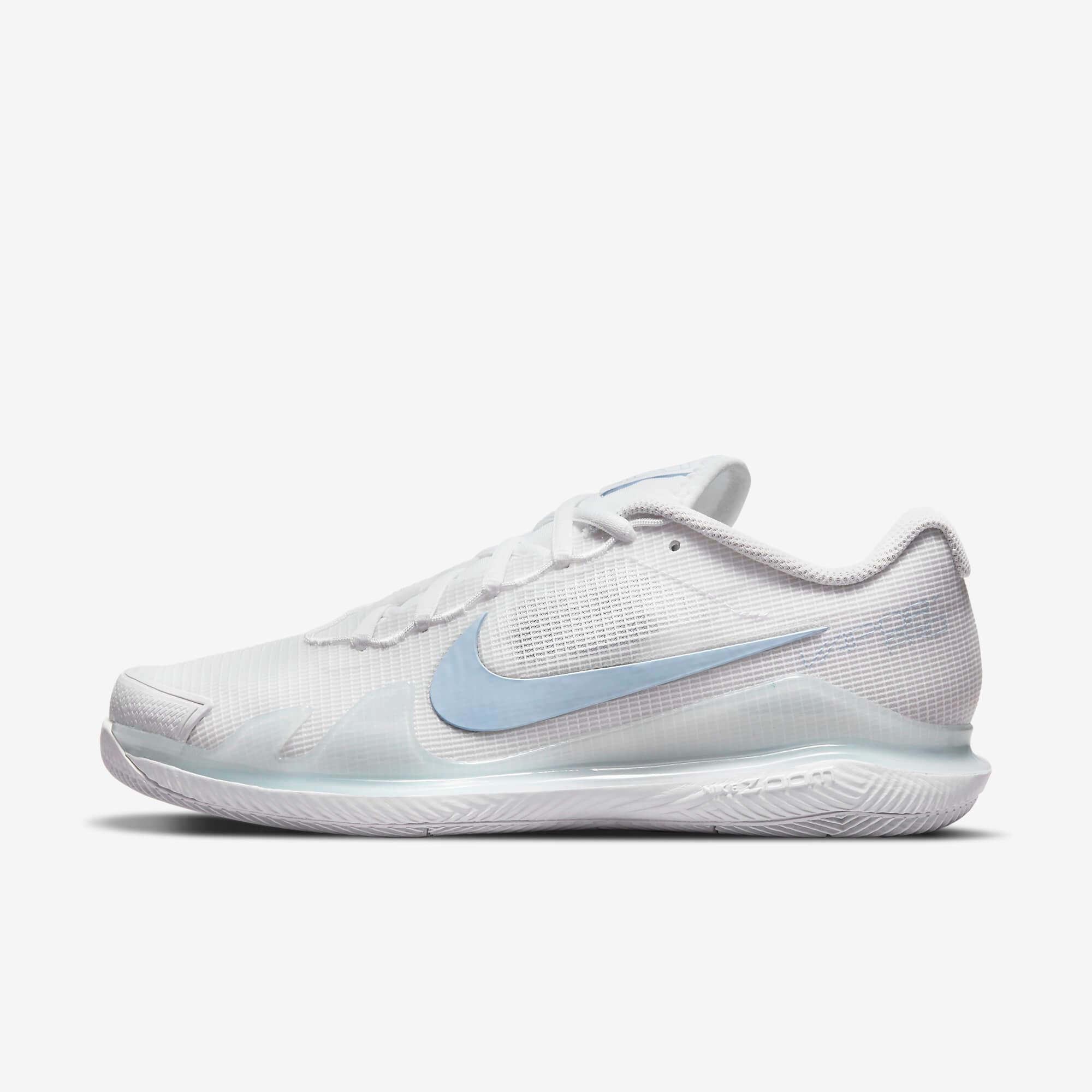 Nike Womens Air Zoom Vapor Pro Tennis Shoes - White/Aluminium ...