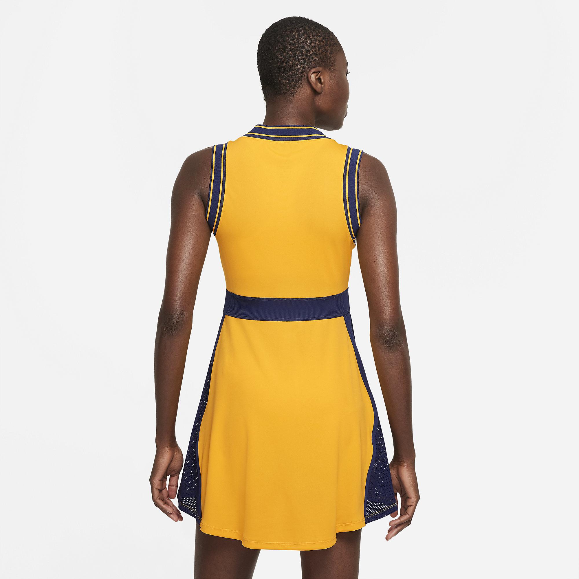 Nike Womens Slam Tennis Dress University Gold