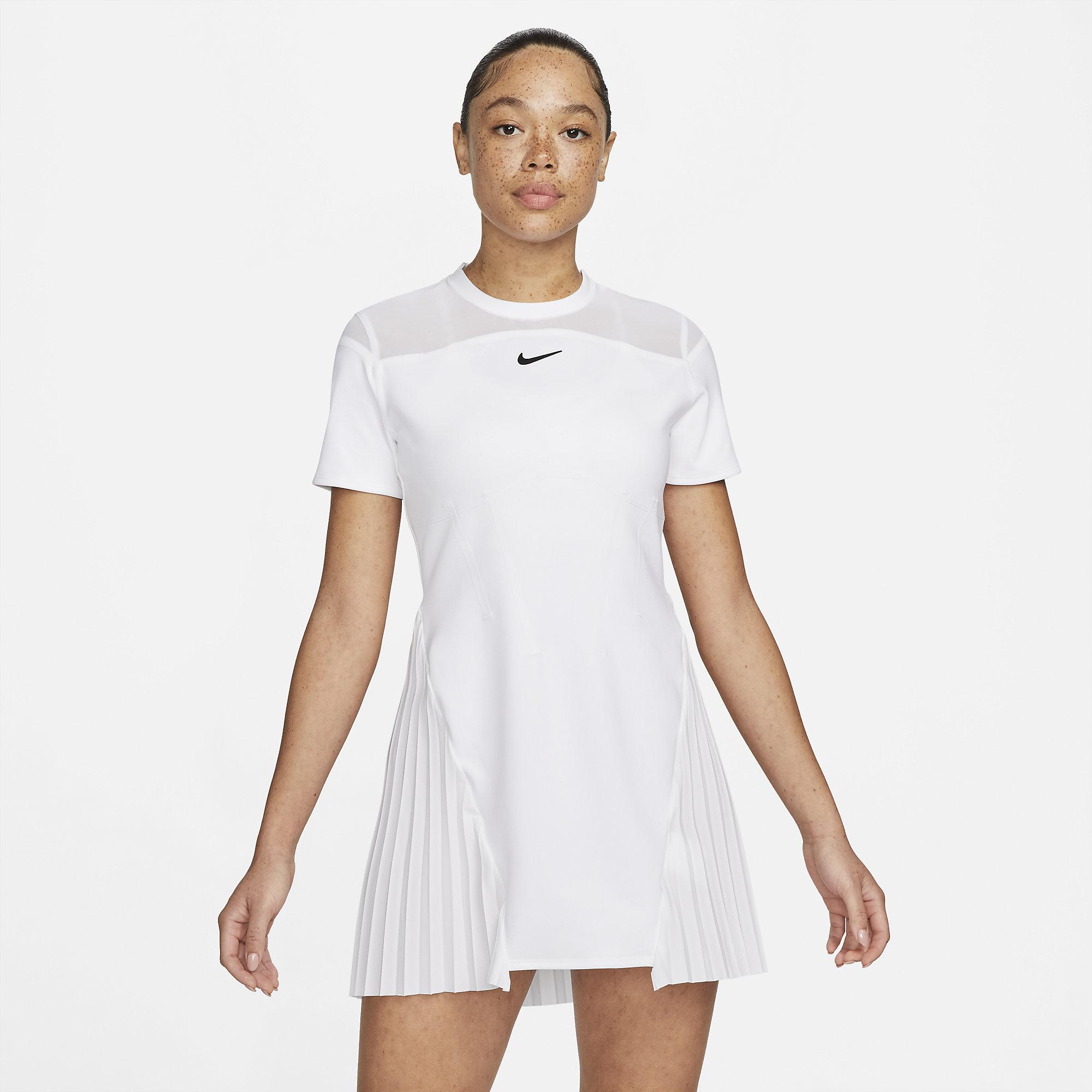 Nike Womens Slam Tennis Dress - White - Tennisnuts.com