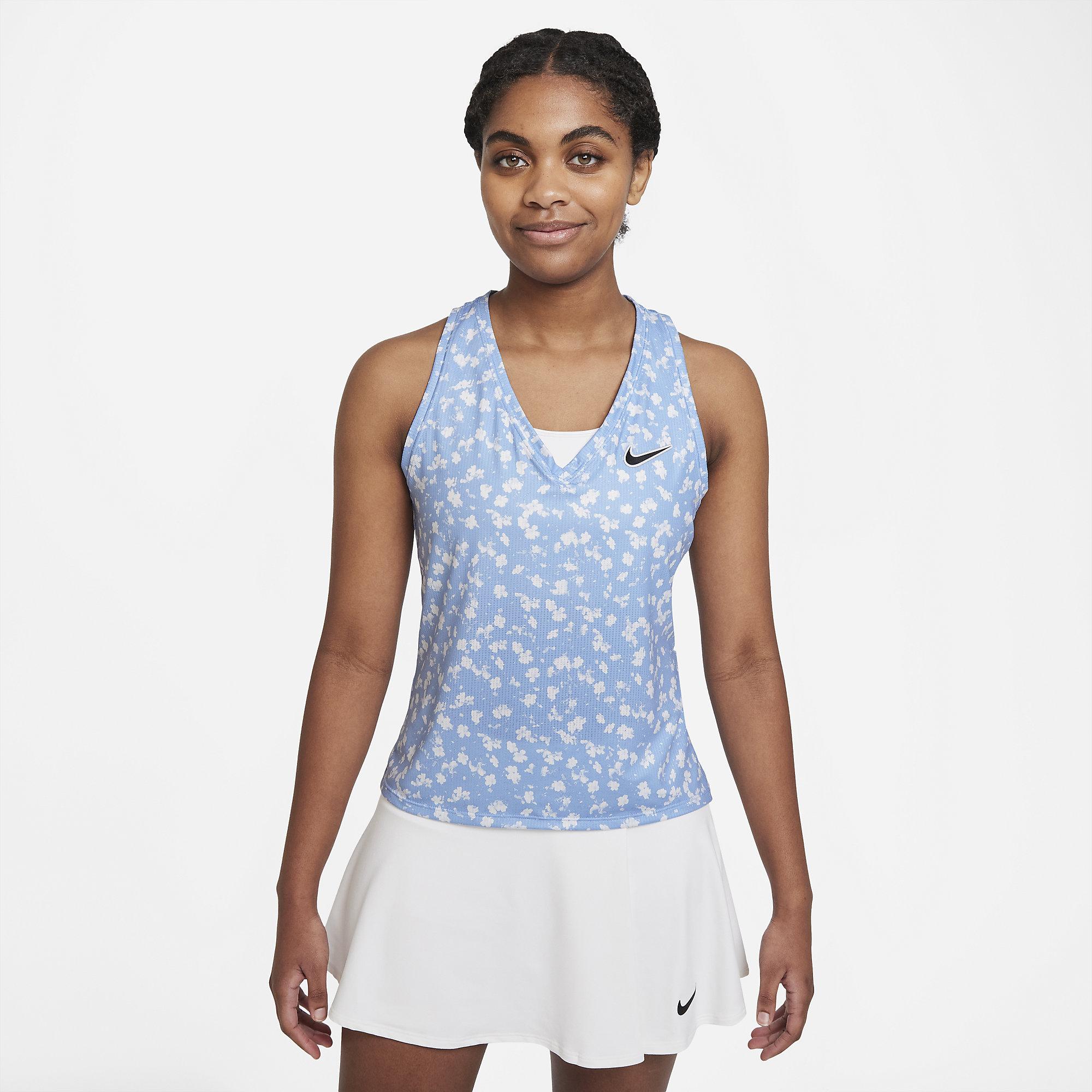 Nike Womens Printed Tennis Tank - Aluminium - Tennisnuts.com