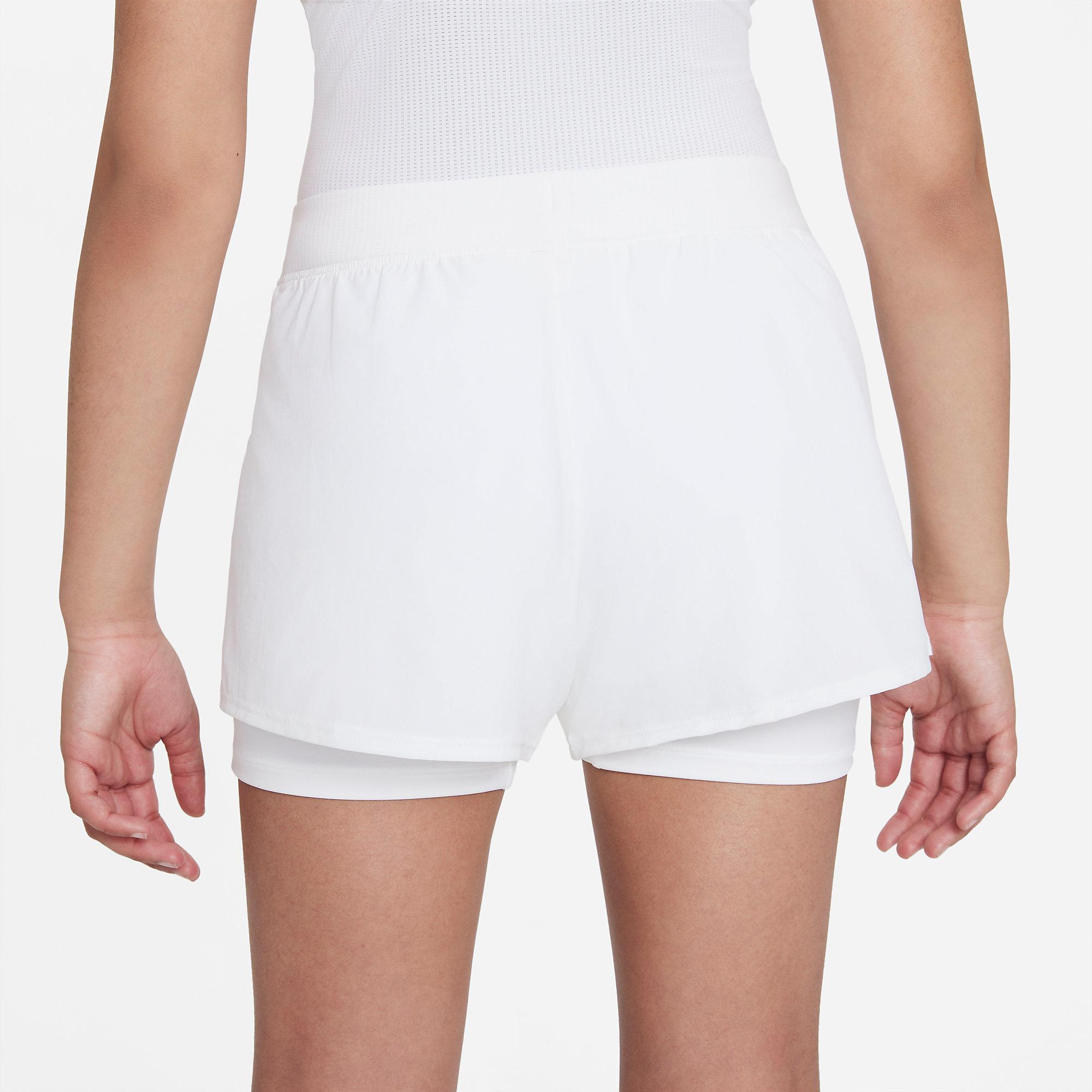 Nike Girls Victory Shorts - White - Tennisnuts.com
