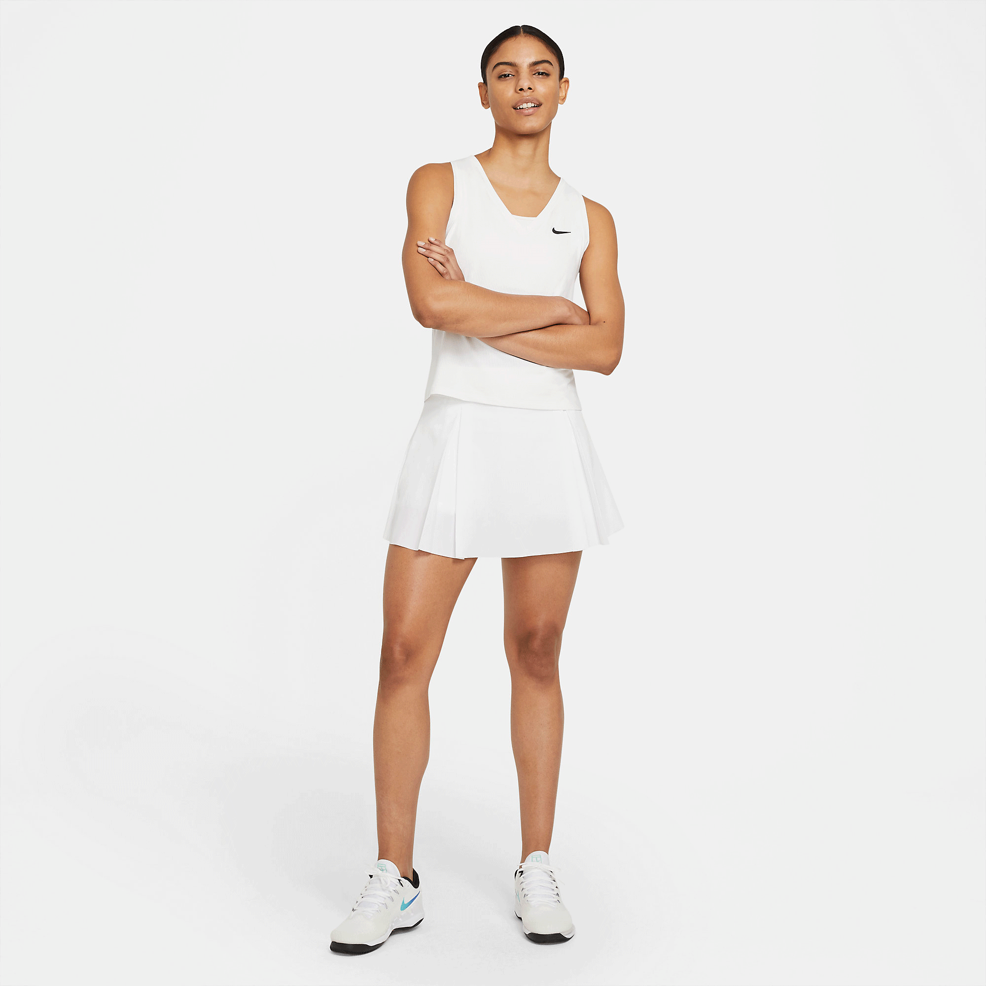 Nike Womens Club Tennis Skirt - White - Tennisnuts.com