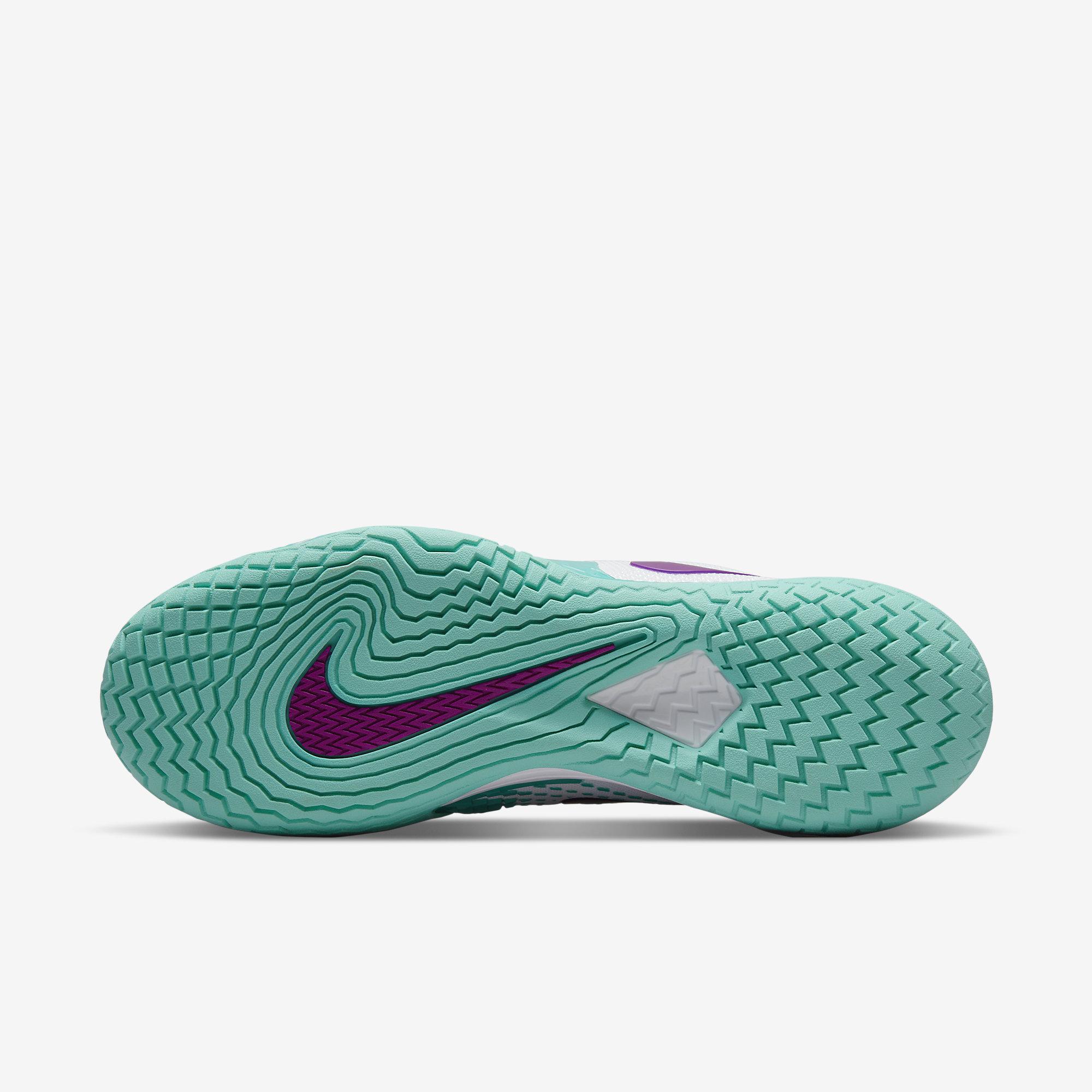 Nike Mens Air Zoom Vapor Cage 4 Rafa Tennis Shoes - White/Washed Teal