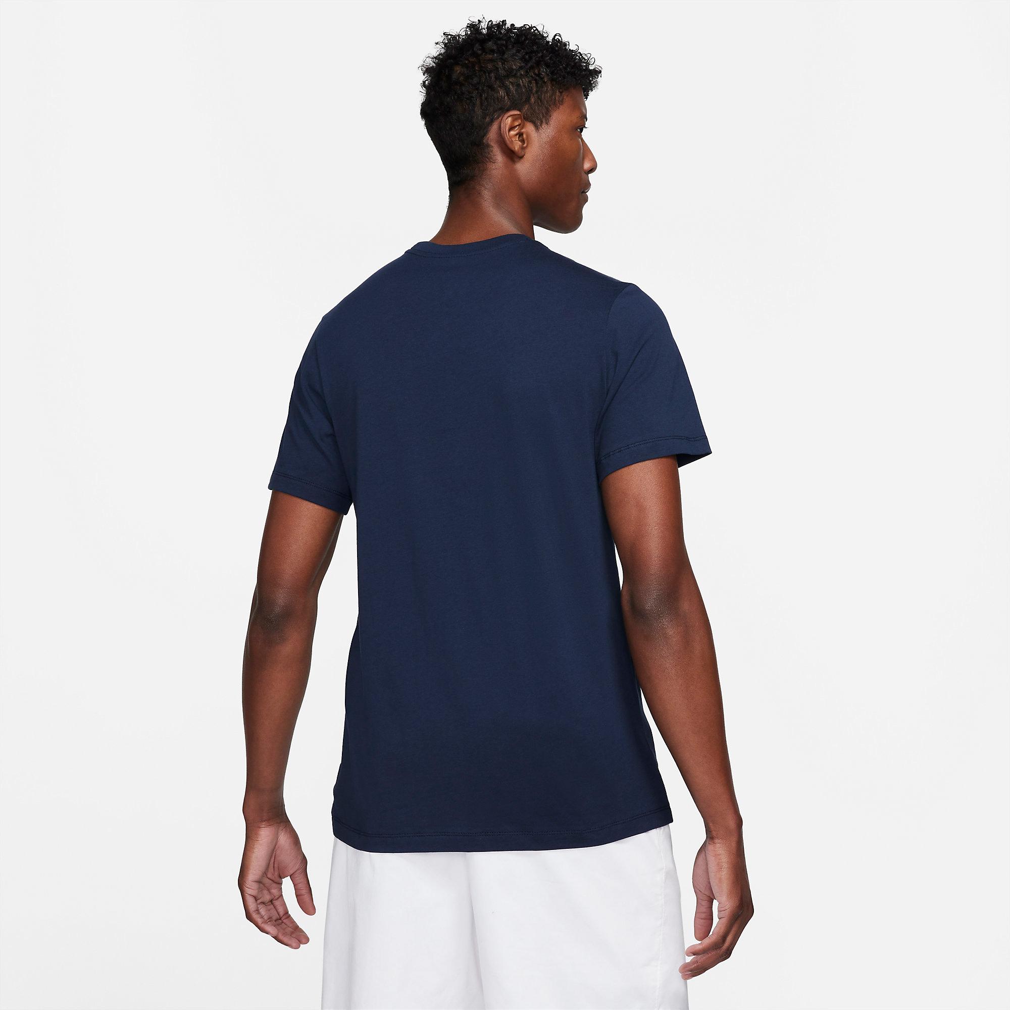Nike Mens Tennis Tee - Navy Blue - Tennisnuts.com