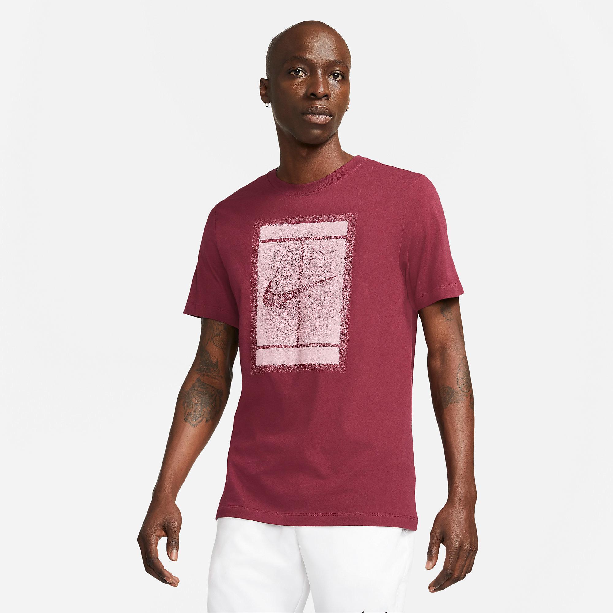 Nike Mens Tennis Tee - Maroon - Tennisnuts.com