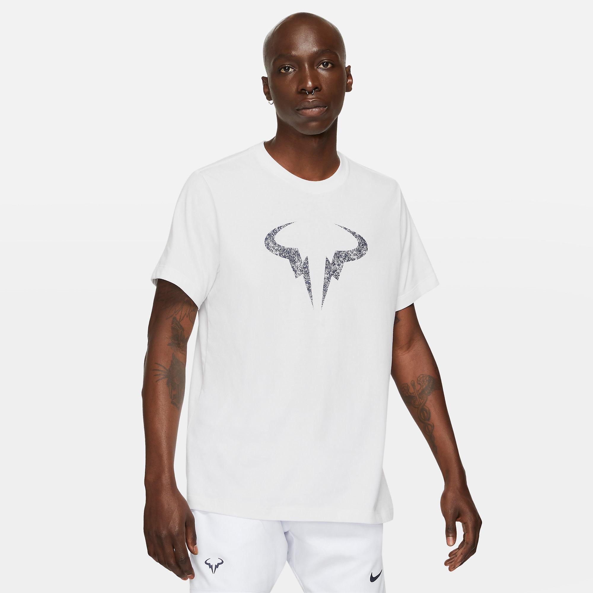 Nike Mens Rafa Tee - White/Black - Tennisnuts.com