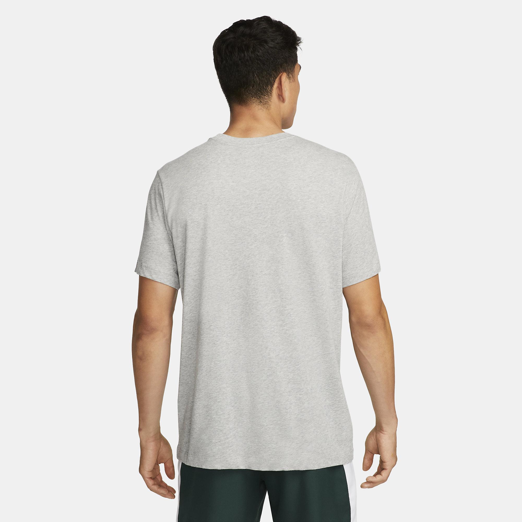Nike Mens Dri-FIT Swoosh T-Shirt- Grey - Tennisnuts.com