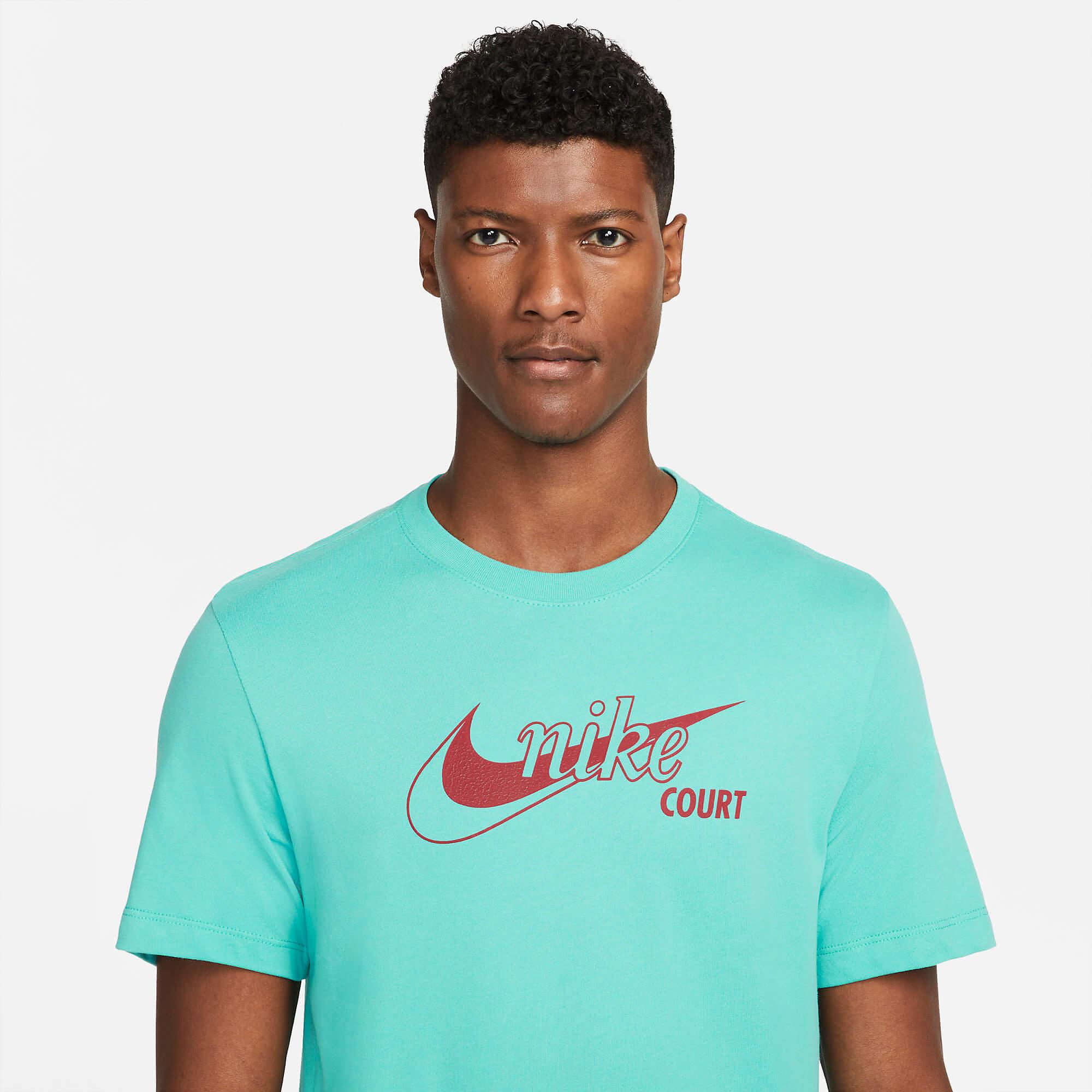Nike Mens Dri-FIT Swoosh T-Shirt- Teal - Tennisnuts.com