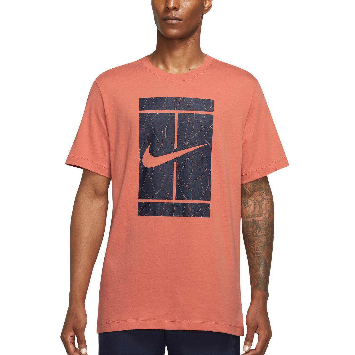 Nike Mens Tennis TShirt Orange