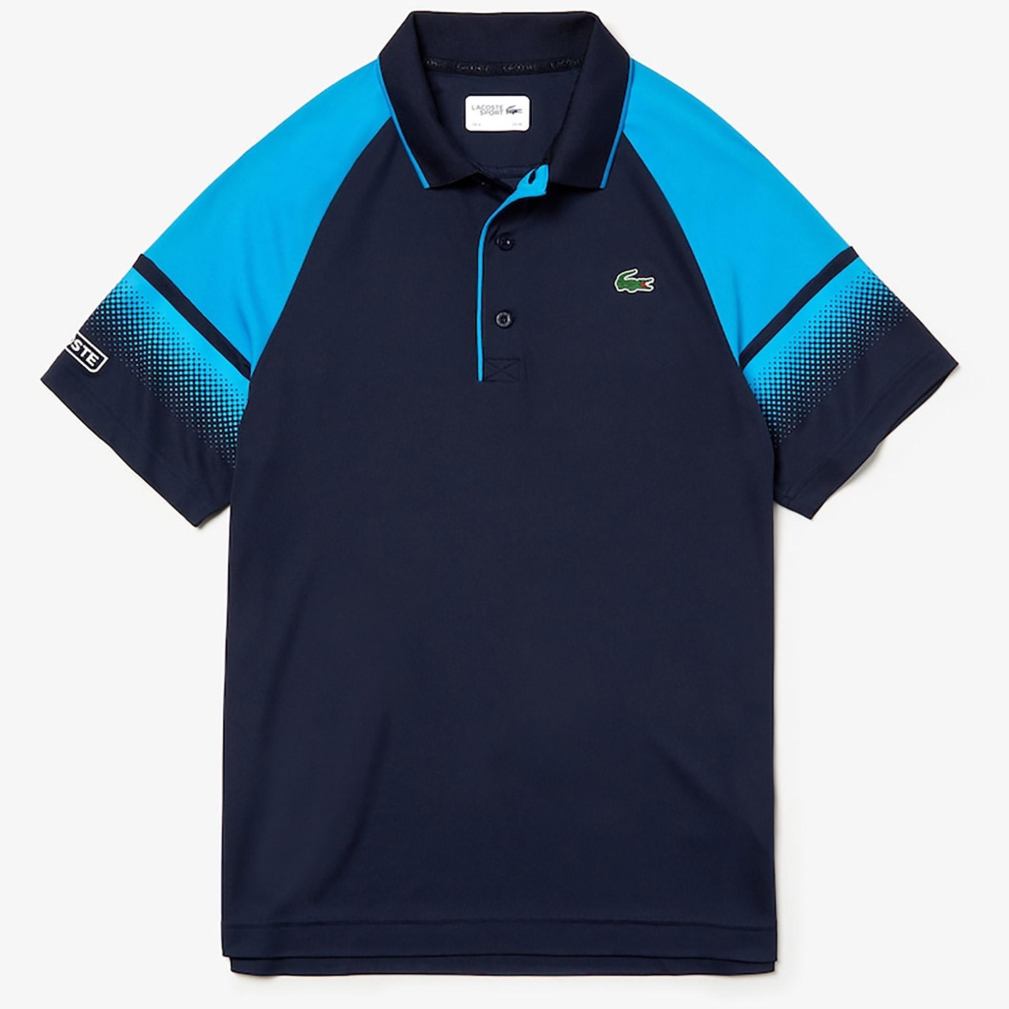 Lacoste Mens Shaded Polo Navy Blue/Blue/White