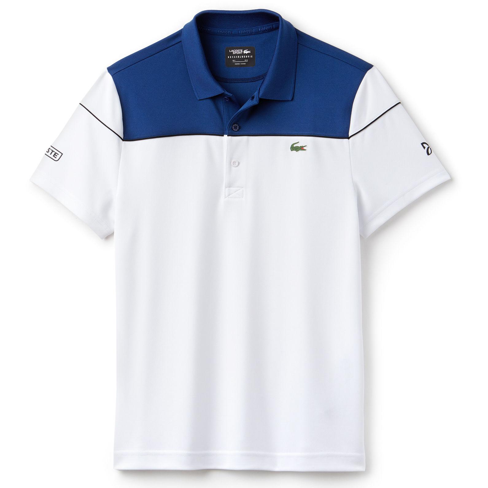 lacoste white blue