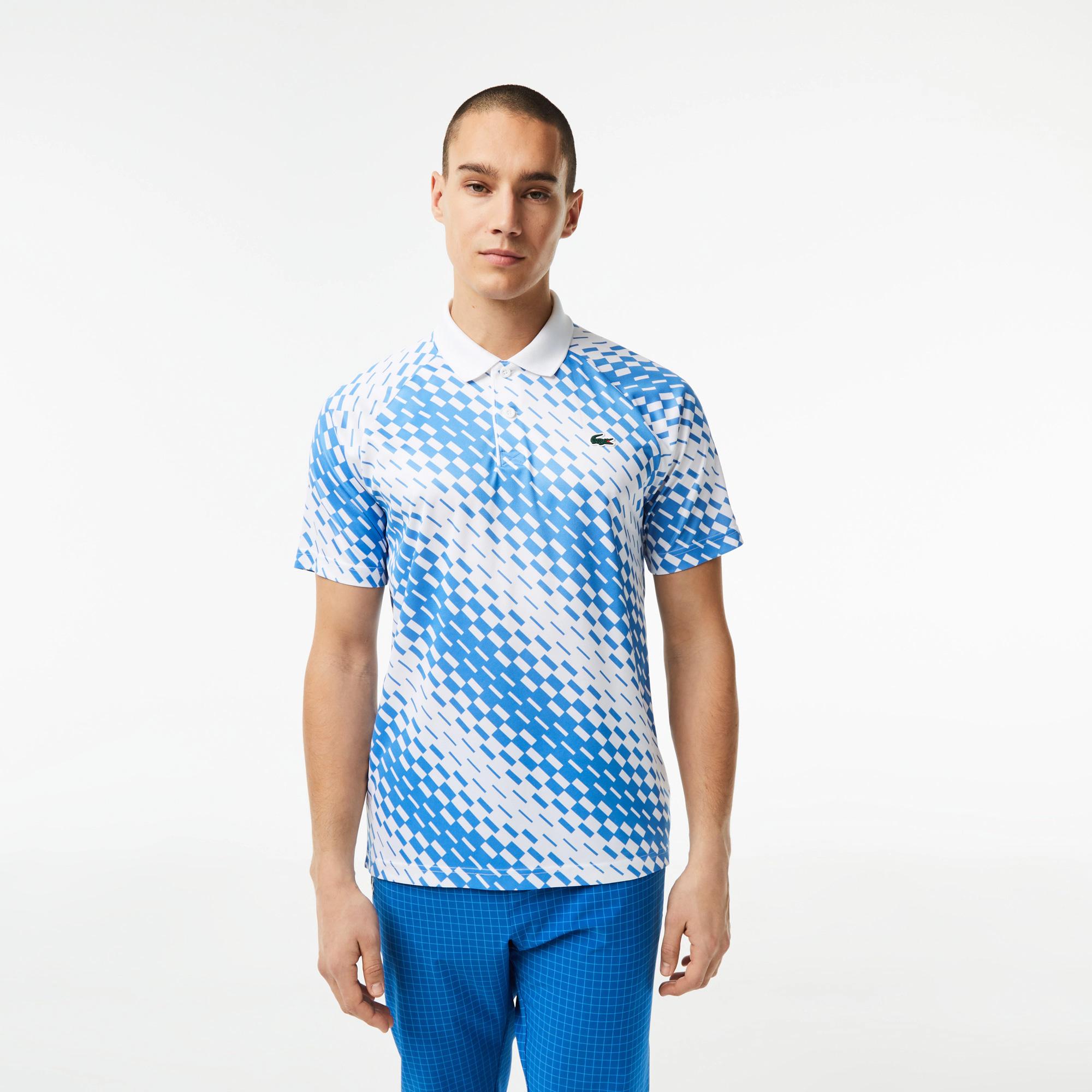 Lacoste Mens Tennis x Novak Stretch Polo White/Blue