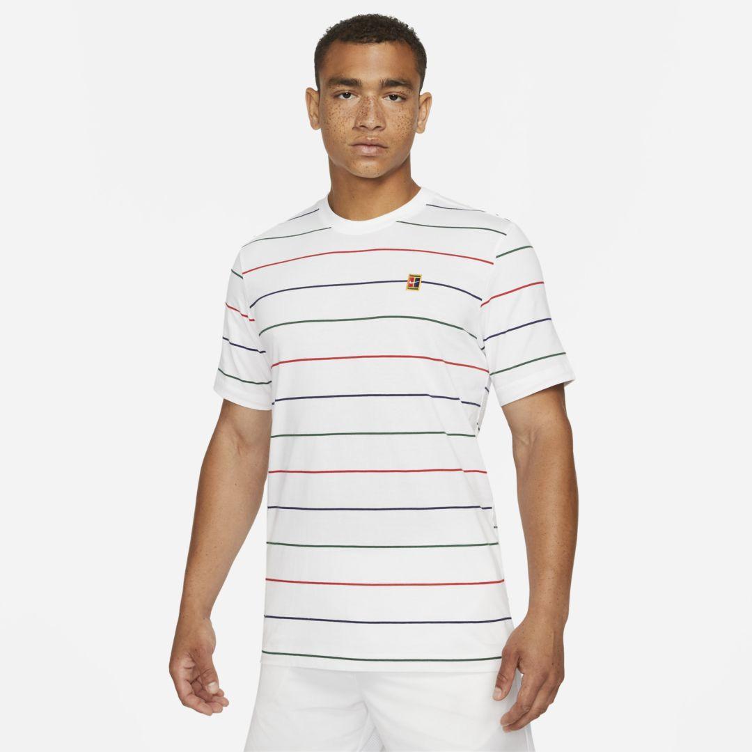 Nike Mens Striped T-Shirt - White 