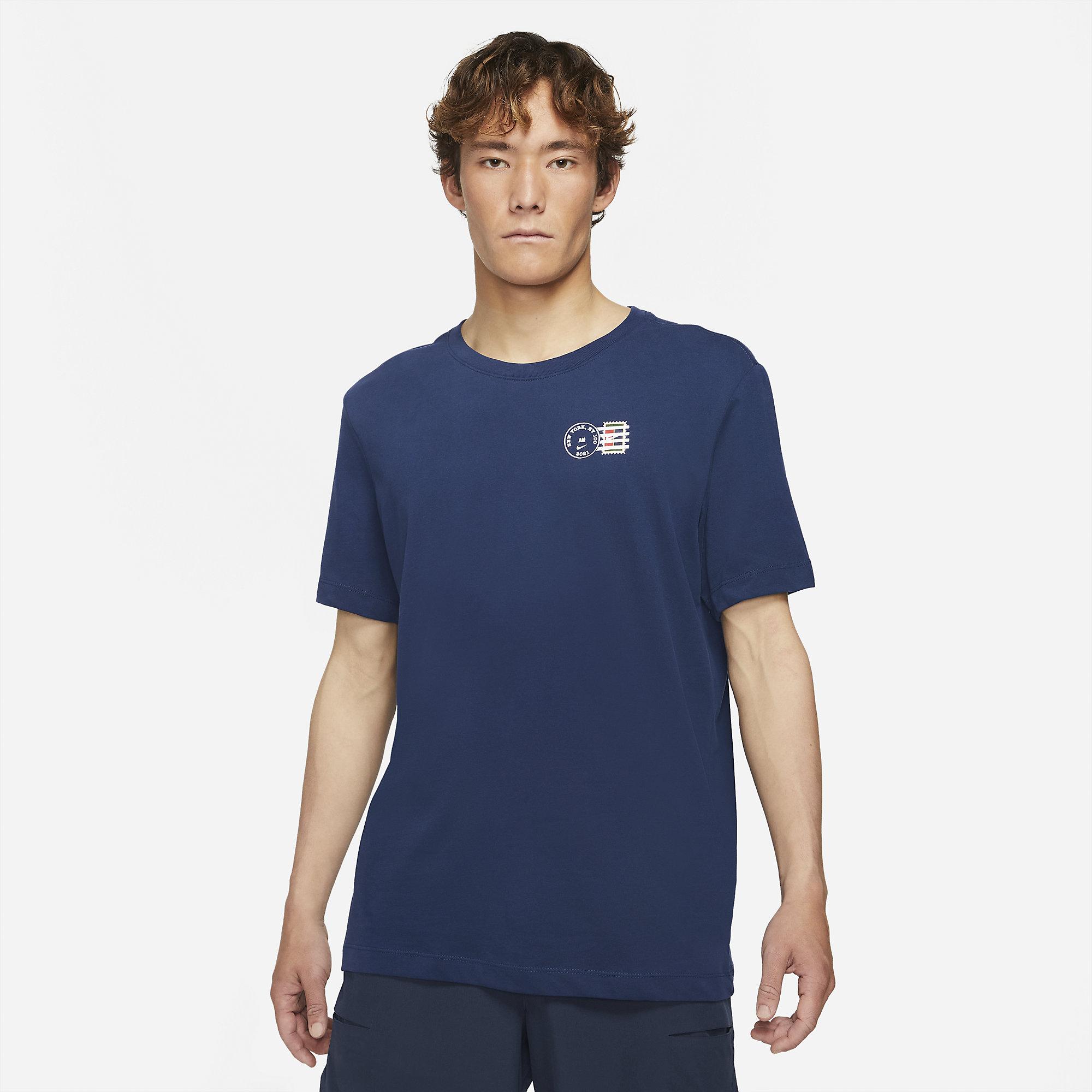 Nike Mens Tennis T-Shirt - Navy Blue - Tennisnuts.com