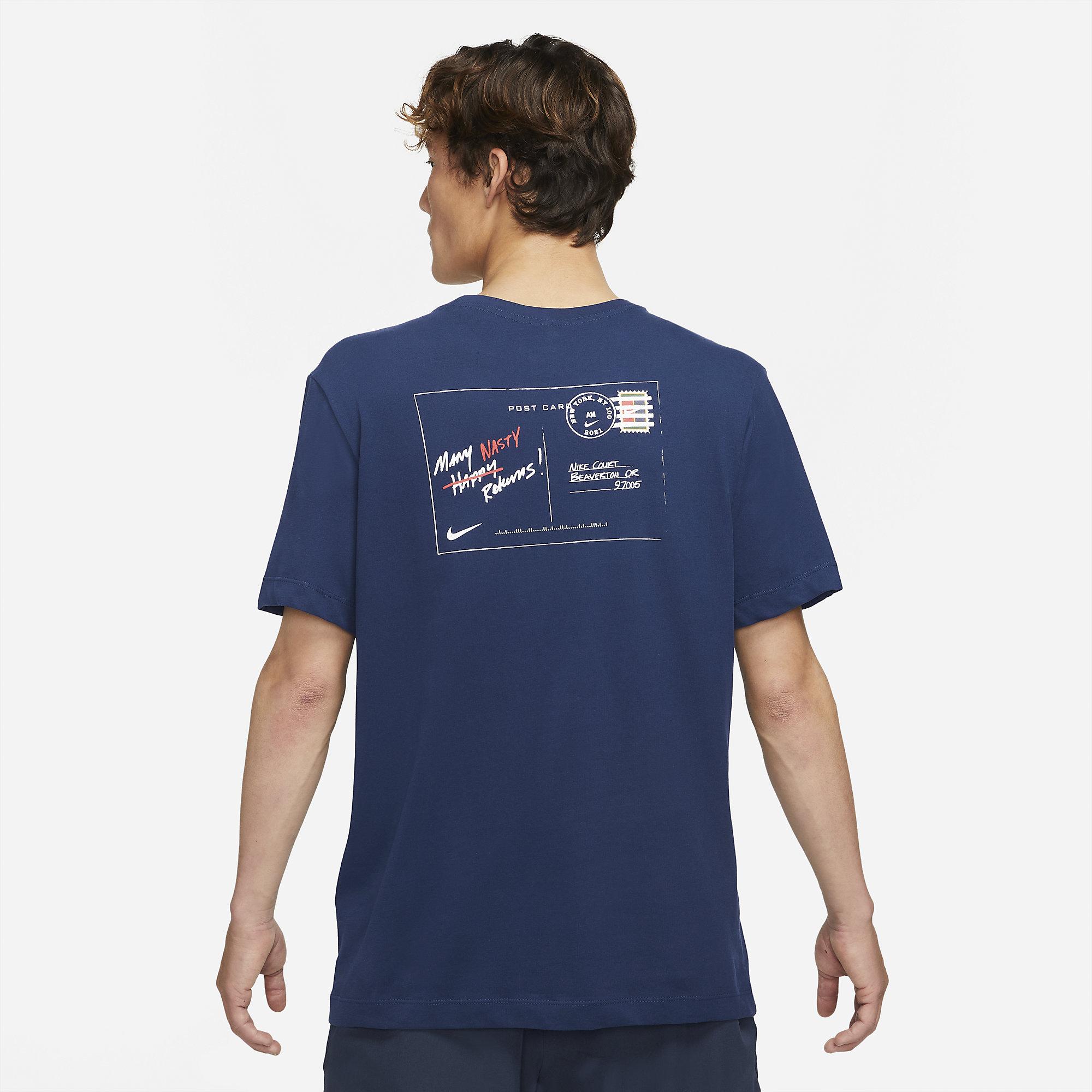 Nike Mens Tennis TShirt Navy Blue