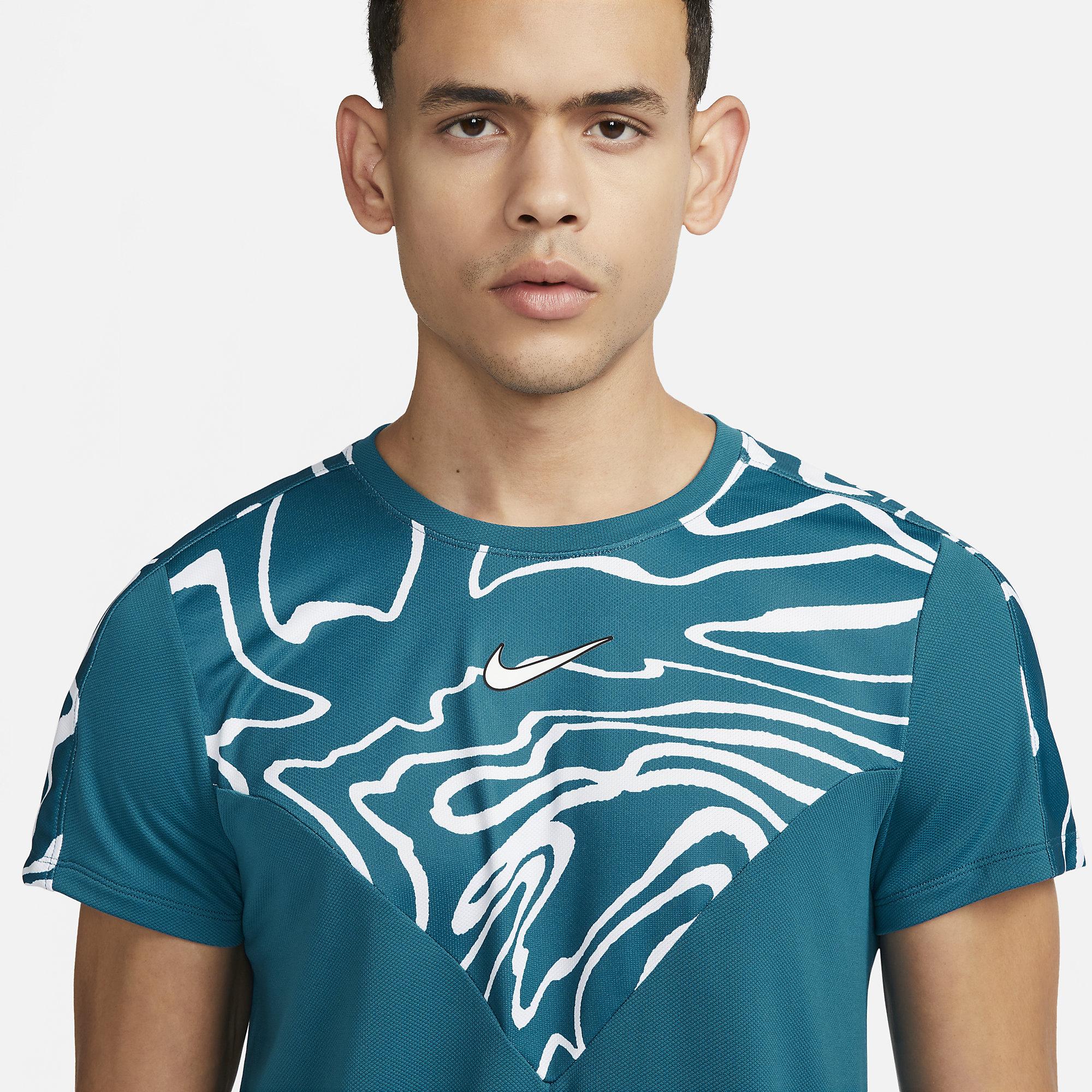 Nike Mens DriFIT Slam TShirt Green Abyss/White