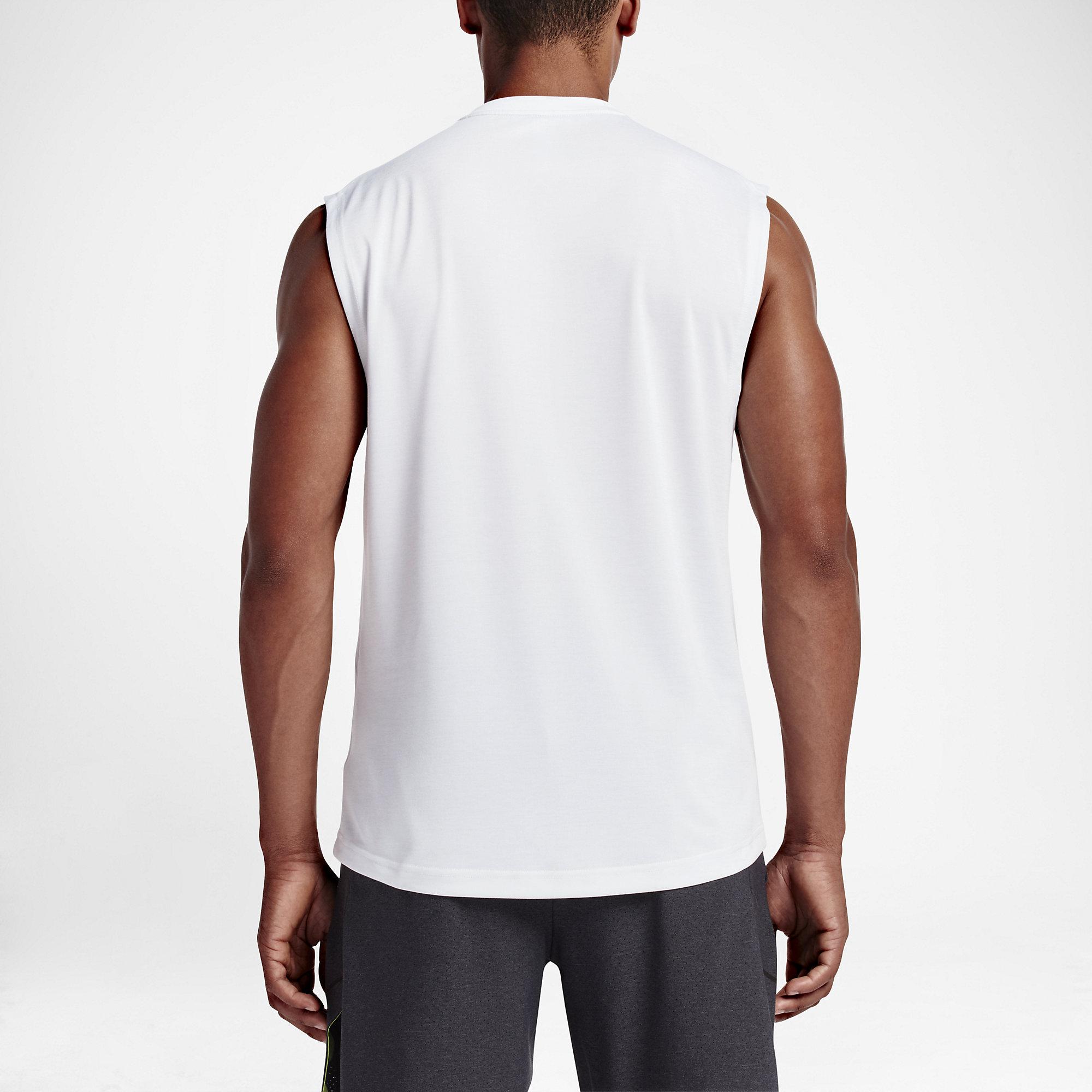 Nike Mens Dry Training Tank Top - White - Tennisnuts.com