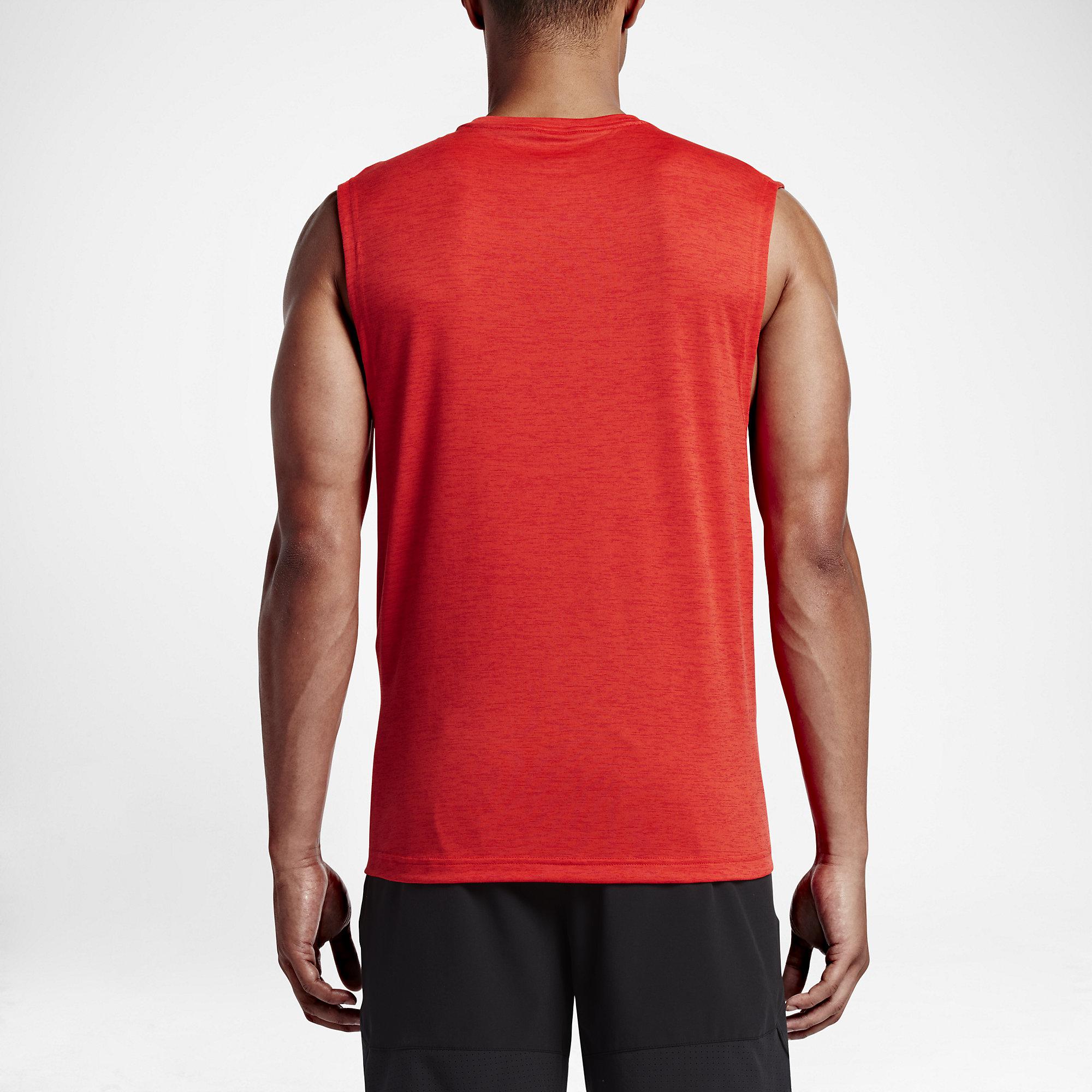 Nike Mens Dry Training Tank Top University Red/Light Crimson