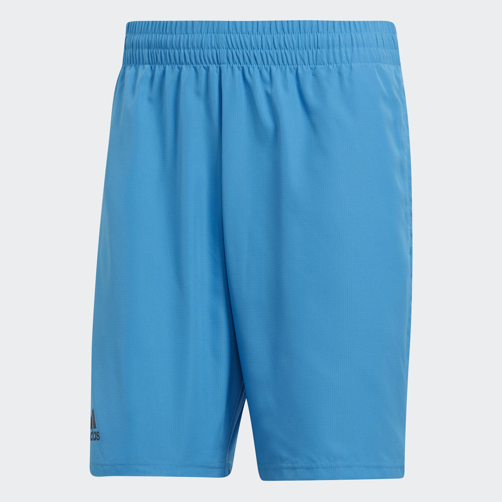 Adidas Mens Club 9 Inch Tennis Shorts - Shock Cyan - Tennisnuts.com