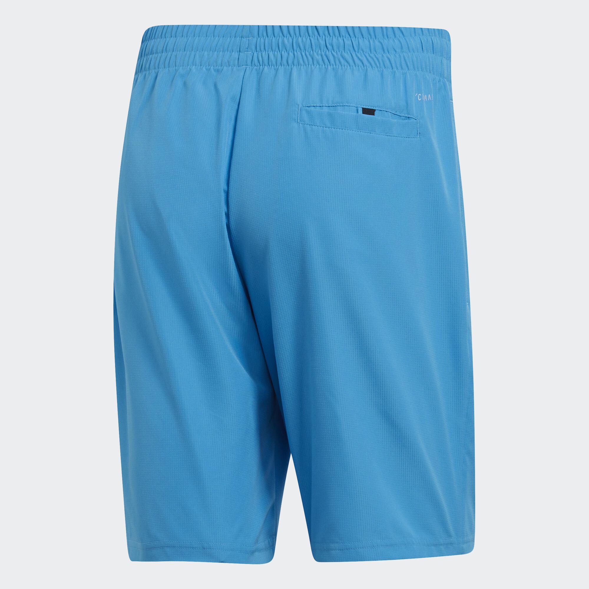 Adidas Mens Club 9 Inch Tennis Shorts - Shock Cyan - Tennisnuts.com