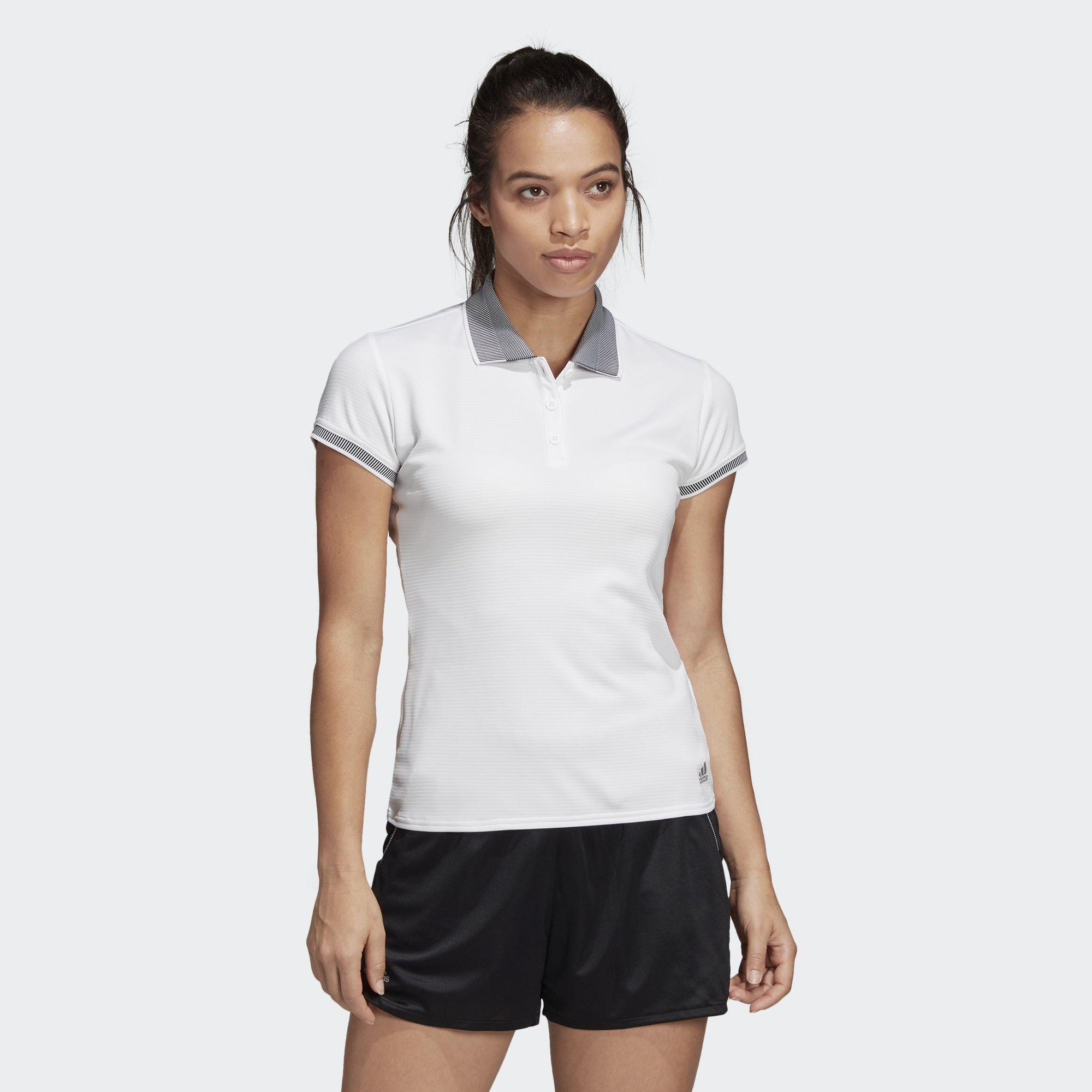 Adidas Womens Club Polo - White - Tennisnuts.com
