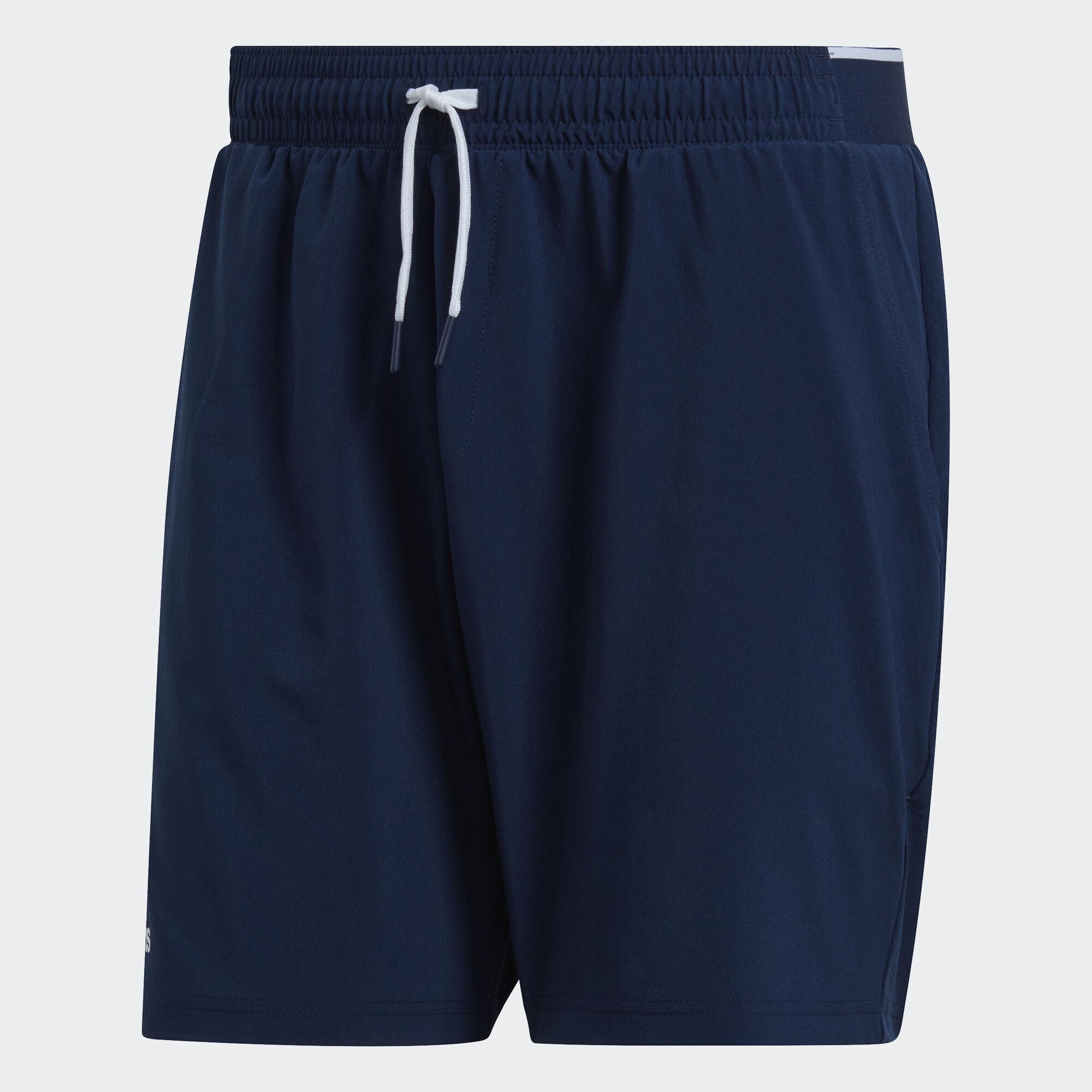Adidas Mens Club Stretch Woven 7 Inch Tennis Shorts - Navy - Tennisnuts.com