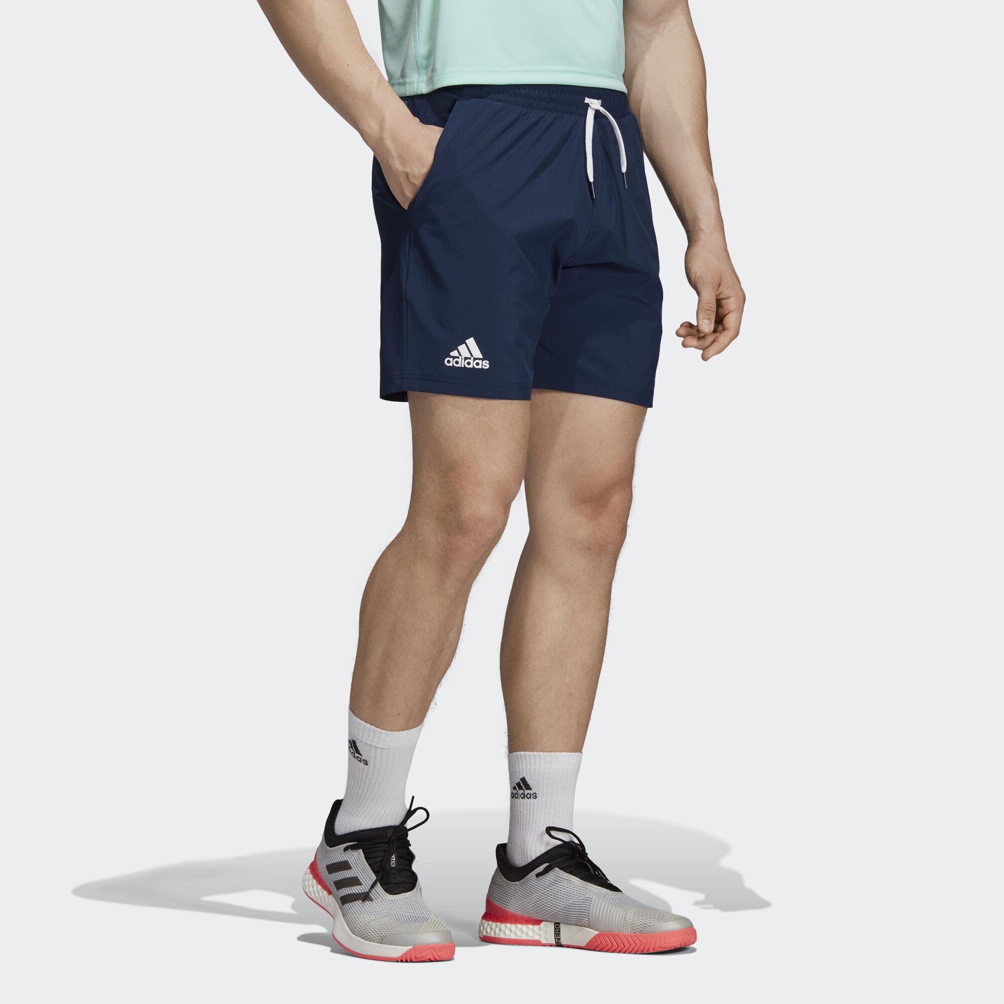 Adidas Mens Club Stretch Woven 7 Inch Tennis Shorts Navy