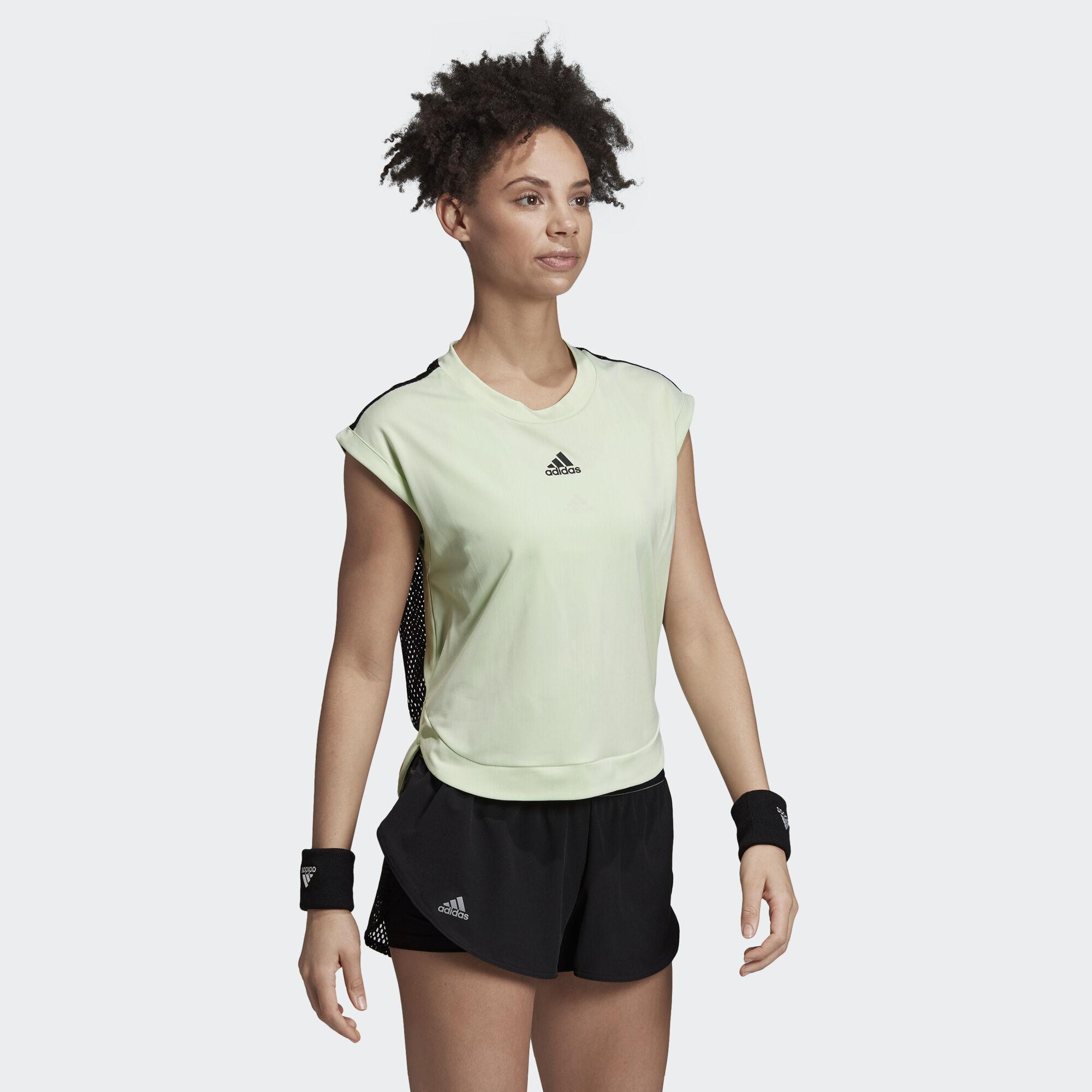 Adidas Womens New York Tee Glow Green