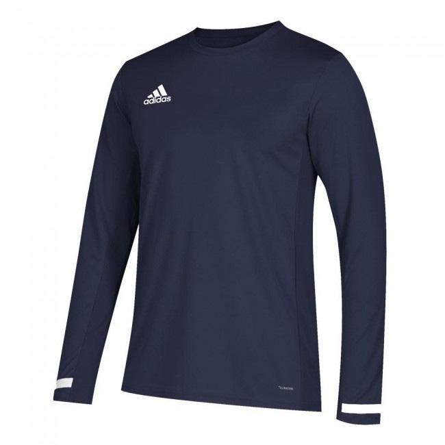 Adidas Mens T19 Long Sleeve Jersey - Navy Blue - Tennisnuts.com