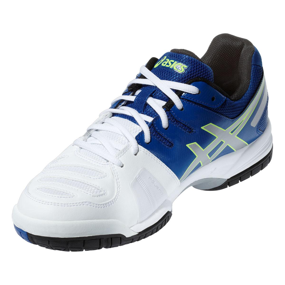 Asics Mens GEL-Game 5 OC Tennis Shoes - Blue/Silver/Flash Yellow - 0