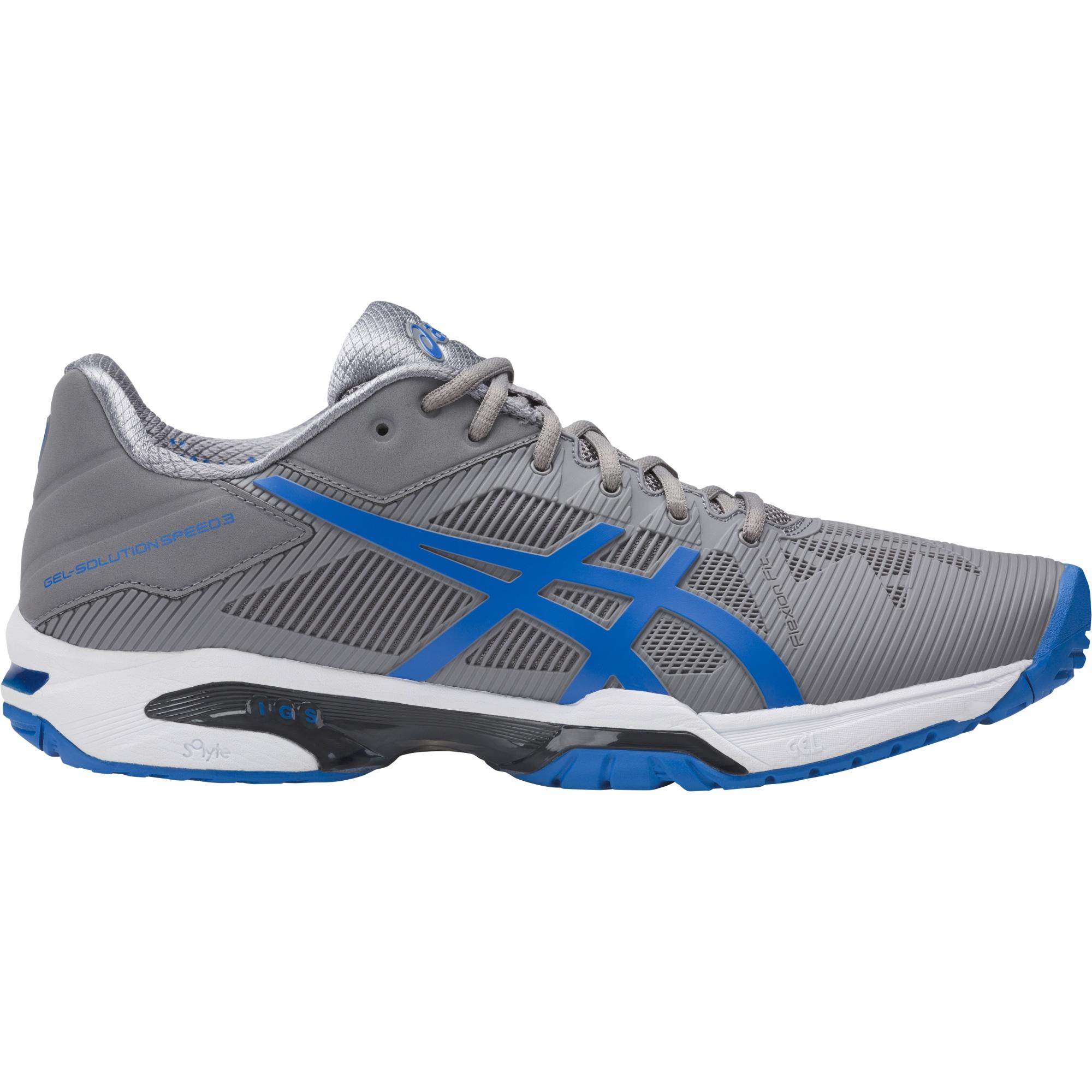 Asics Mens GEL-Solution Speed 3 Tennis Shoes - Grey/Blue - 0