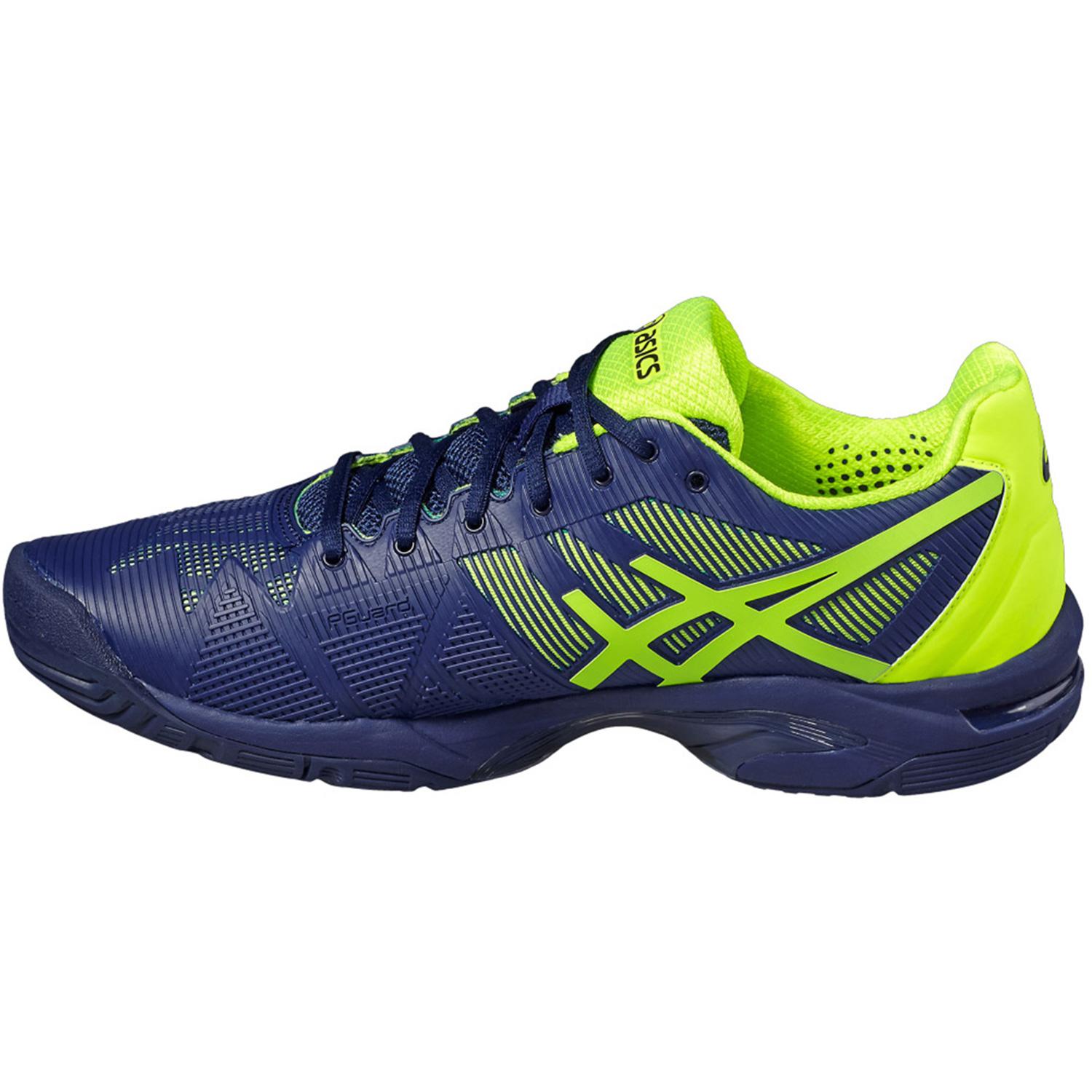 Asics Mens GEL-Solution Speed 3 Tennis Shoes - Blue/Yellow - Tennisnuts.com