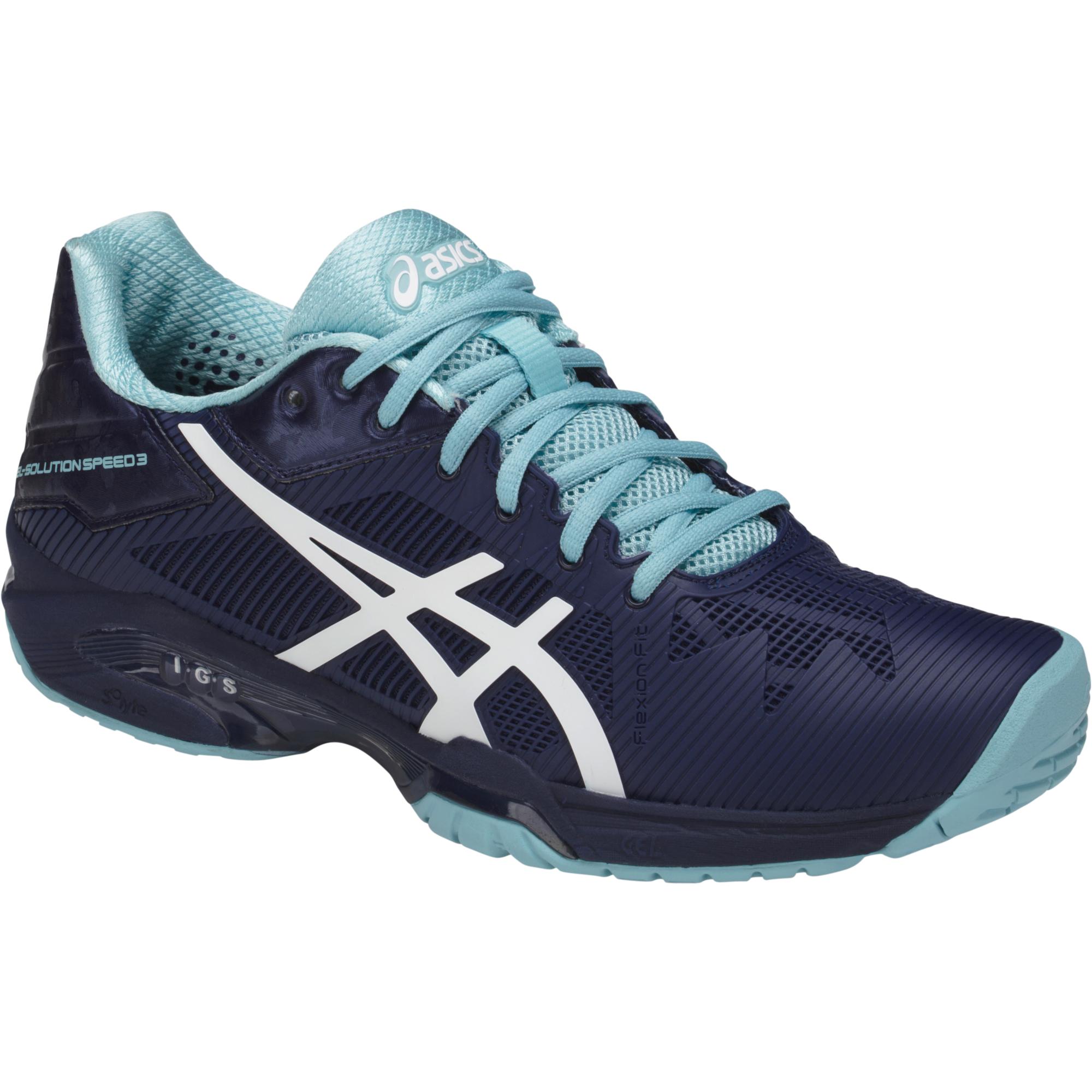 Asics Womens GEL-Solution Speed 3 Tennis Shoes - Indigo Blue/White - www.lvspeedy30.com