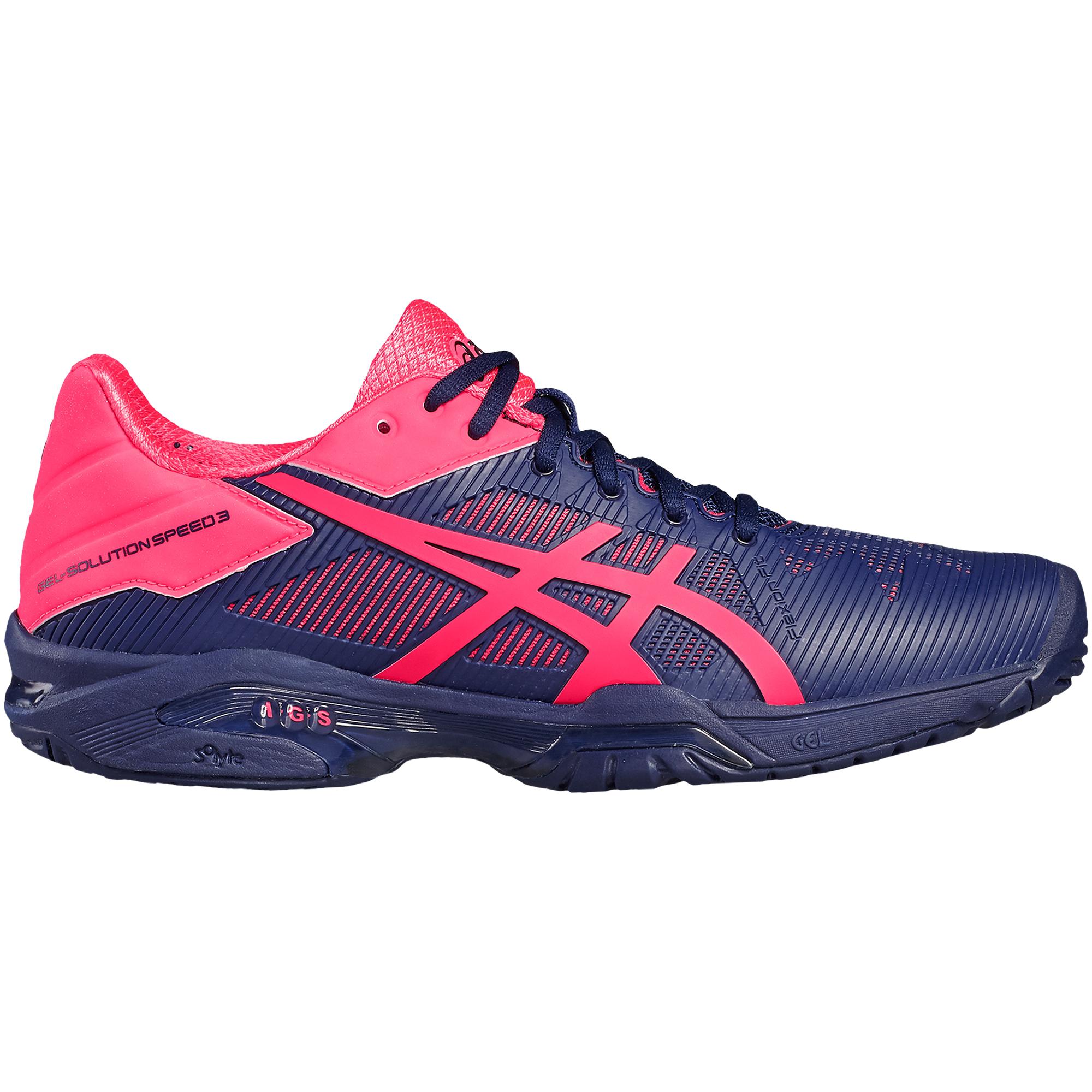 Asics Womens GEL Solution Speed 3 Tennis Shoes Indigo Blue Diva Pink Tennisnuts