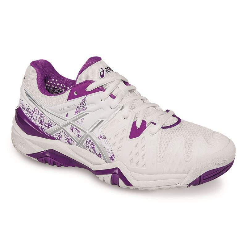 Asics Womens GEL-Resolution 6 Limited Edition Tennis Shoes - White -  