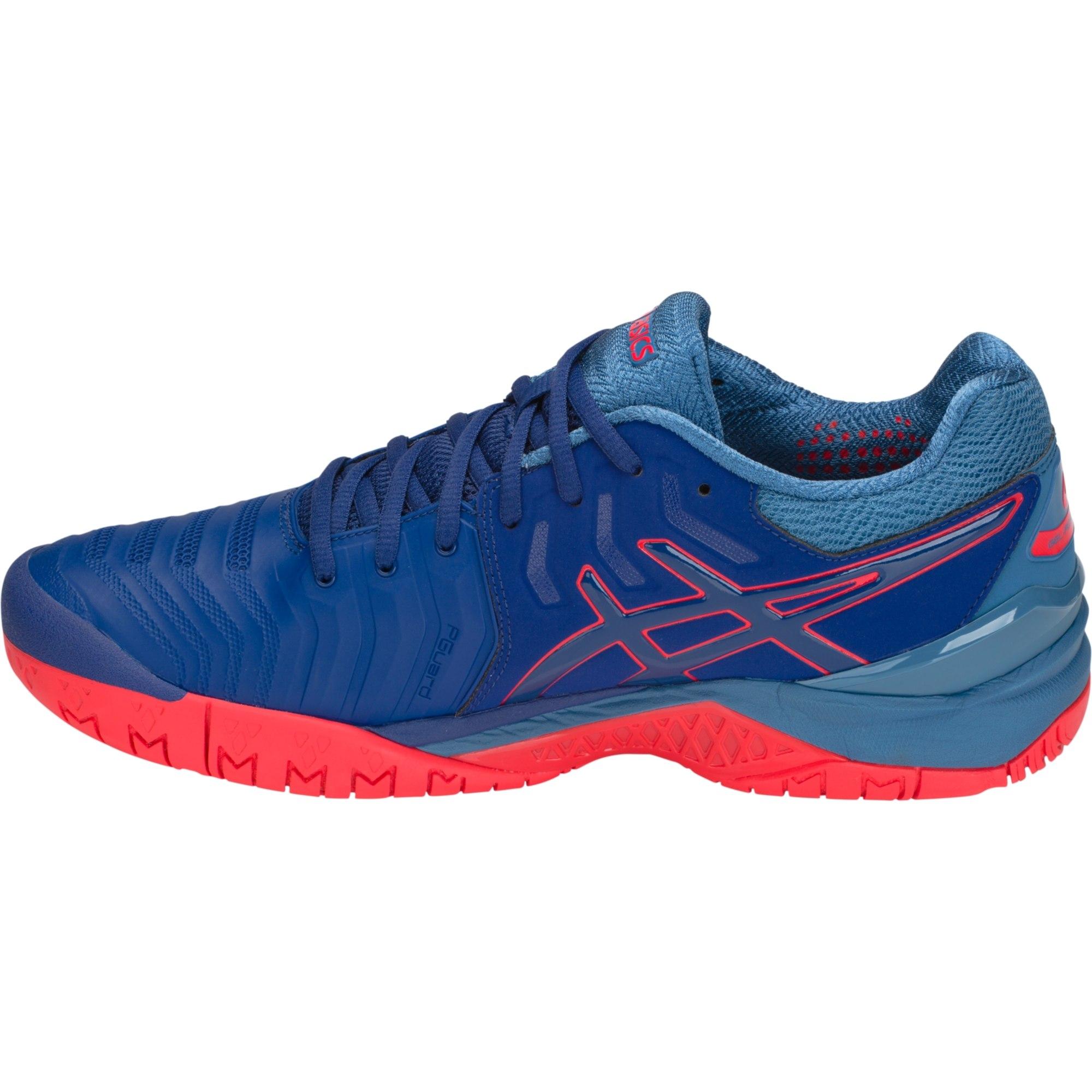 Asics Mens GEL-Resolution 7 Tennis Shoes - Blue Print/Red - nrd.kbic-nsn.gov