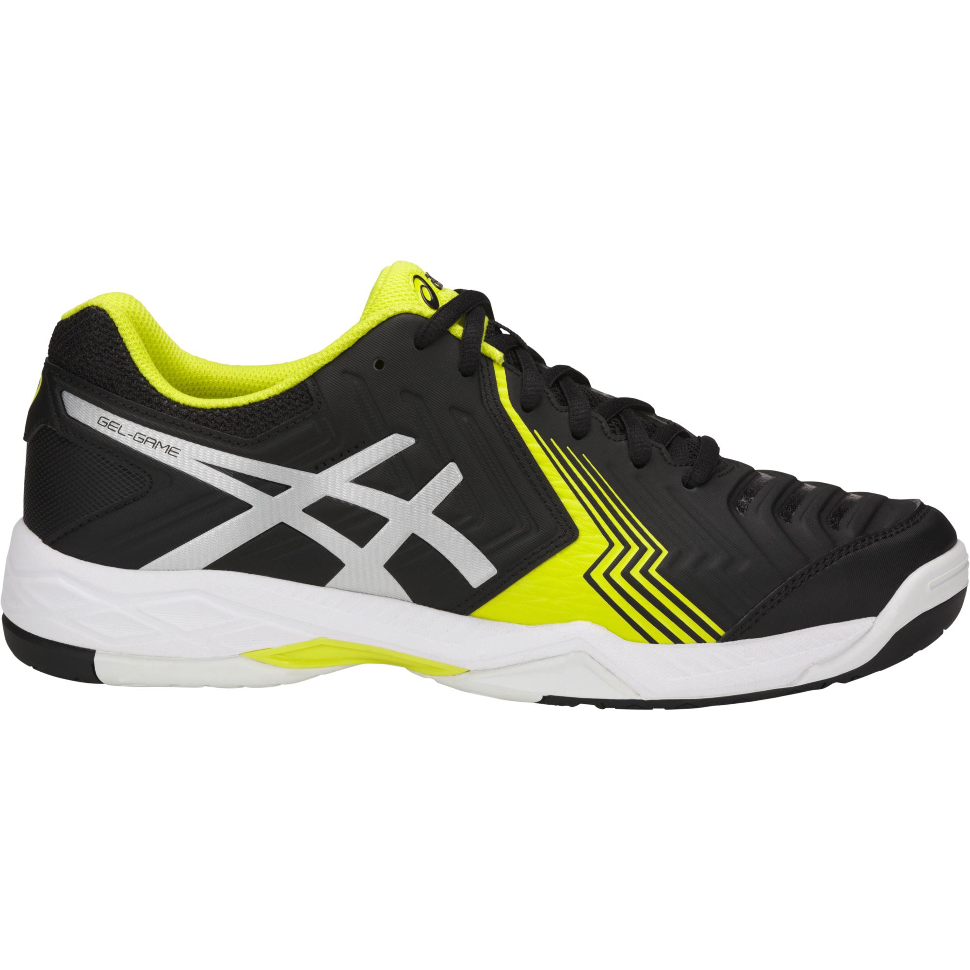 Asics Mens GEL-Game 6 Tennis Shoes - Black/Silver/Sulphur Spring - www.ermes-unice.fr