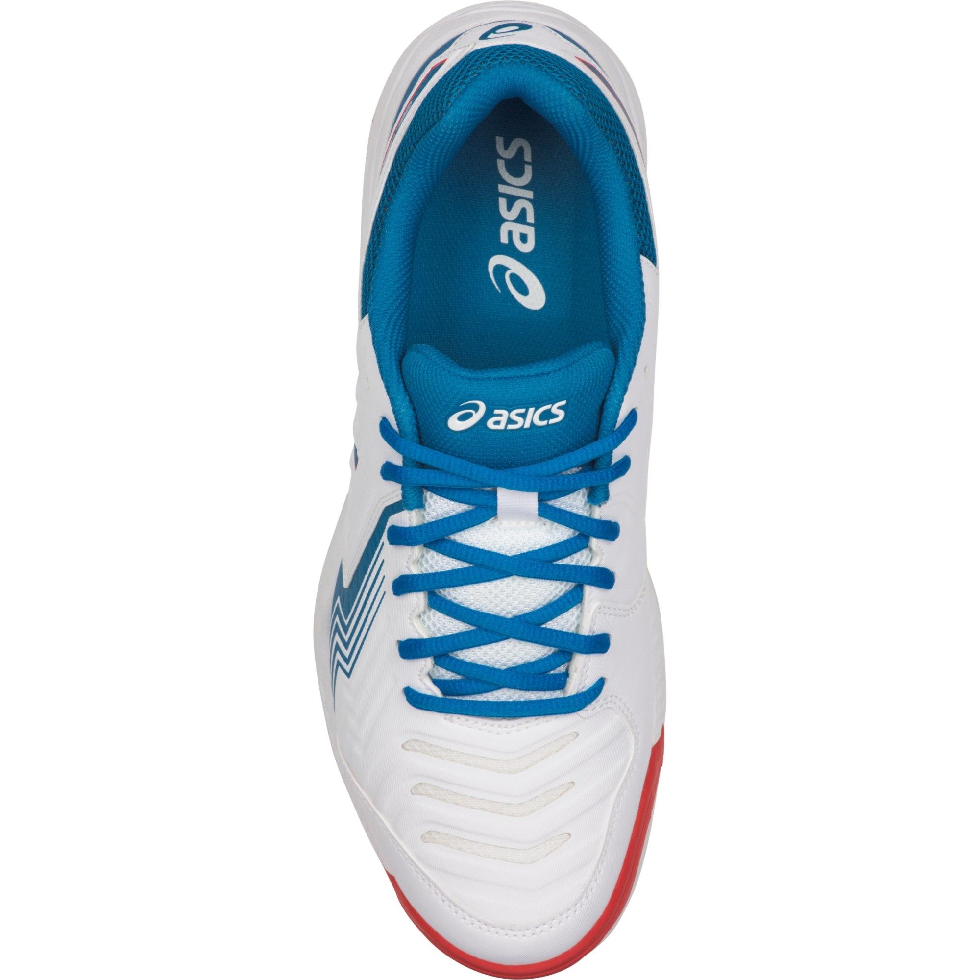 Asics Mens GEL-Game 6 Tennis Shoes - White/Race Blue - www.bagssaleusa.com
