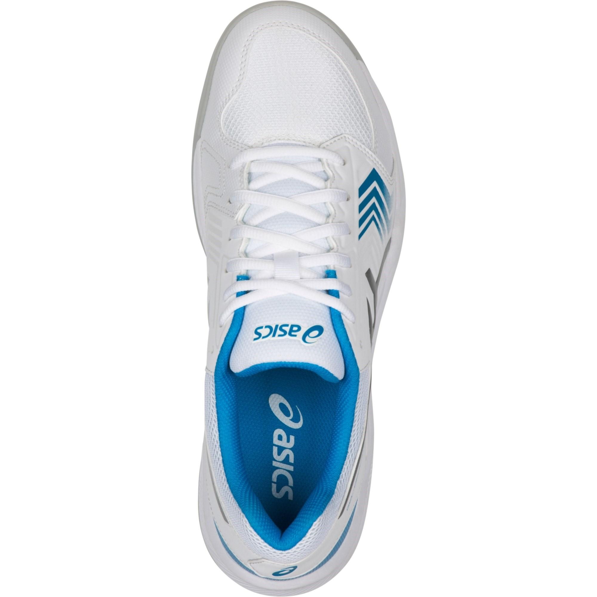 Asics GELDedicate 5 Indoor Carpet Tennis Shoes White/Blue