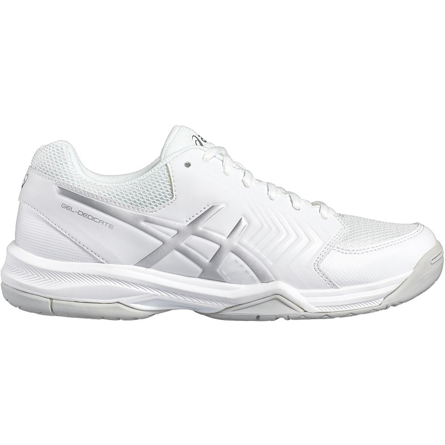 Asics Womens 5 Tennis Shoes - White/Silver - Tennisnuts.com