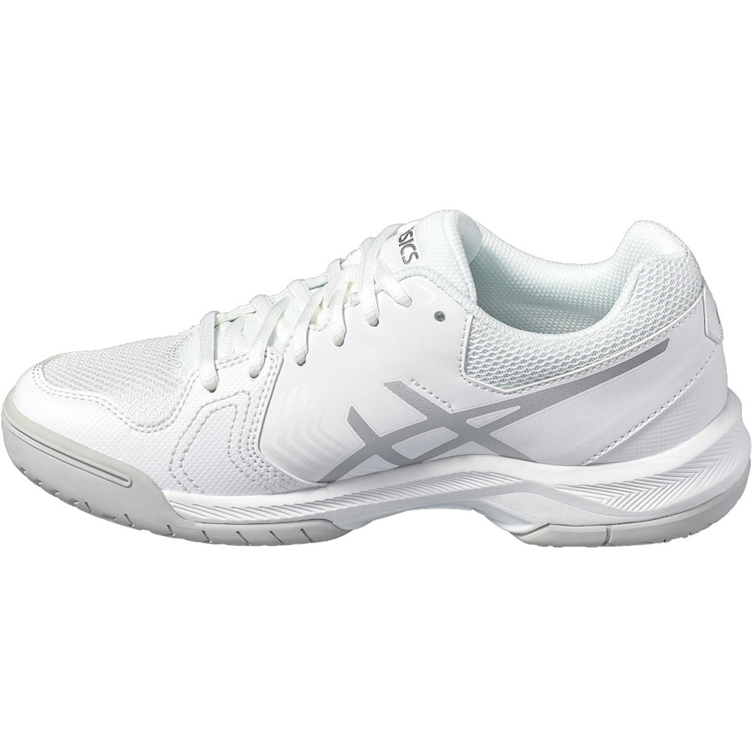Asics Womens GELDedicate 5 Tennis Shoes White/Silver