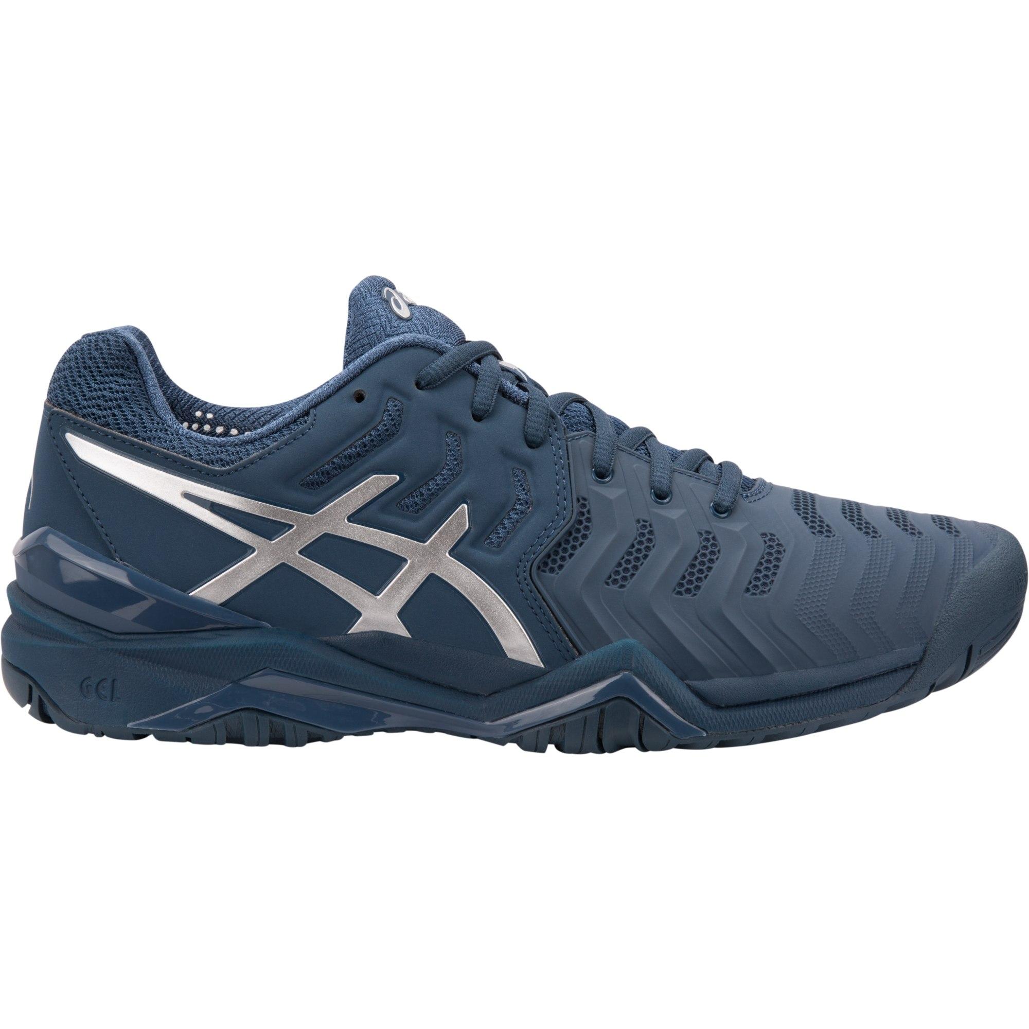 Asics Mens GEL-Resolution Novak Tennis Shoes - Peacoat/Silver - www.strongerinc.org